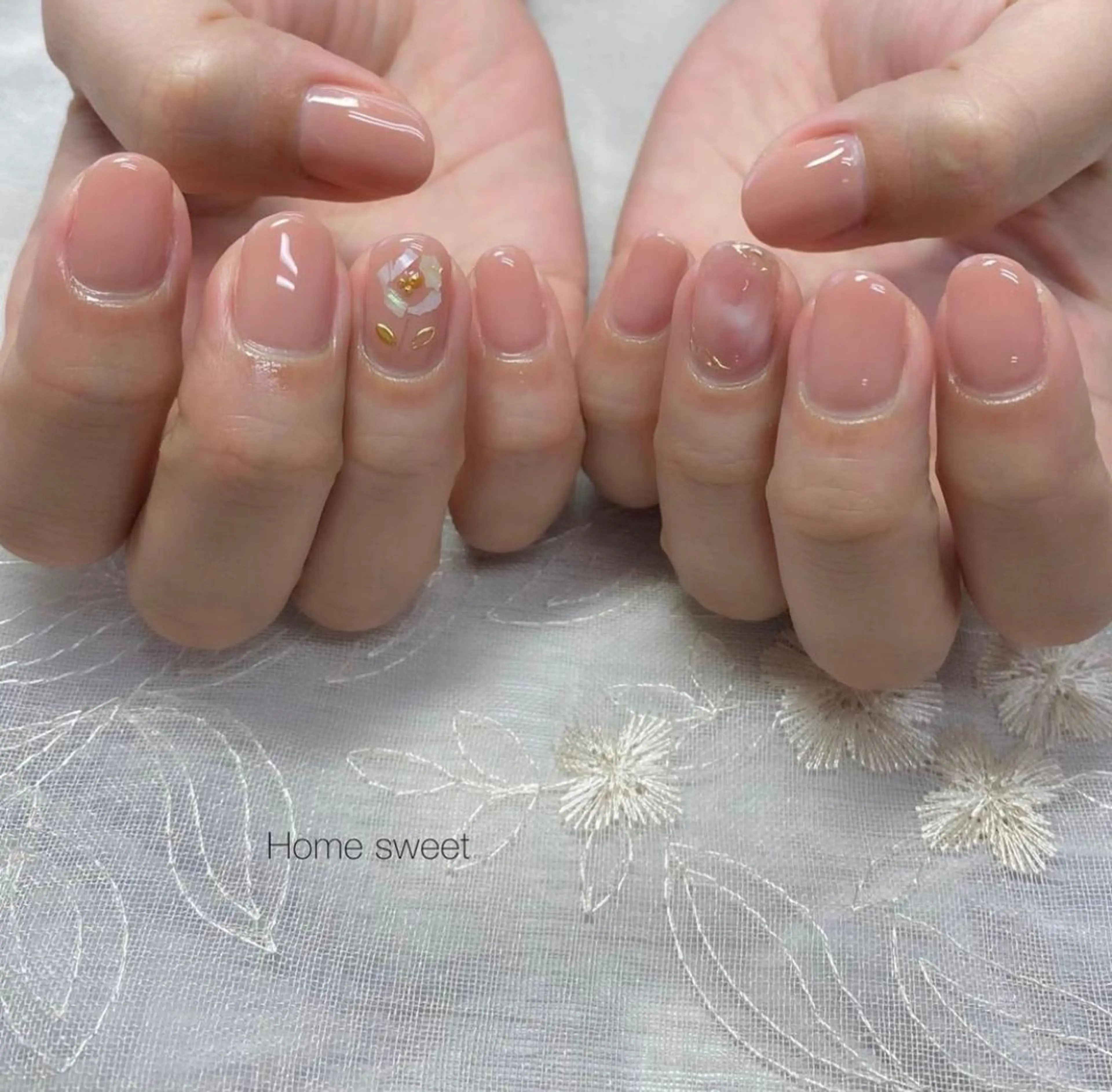 ネイル ハンドネイル ショートネイル. Home sweetのネイルデザイン