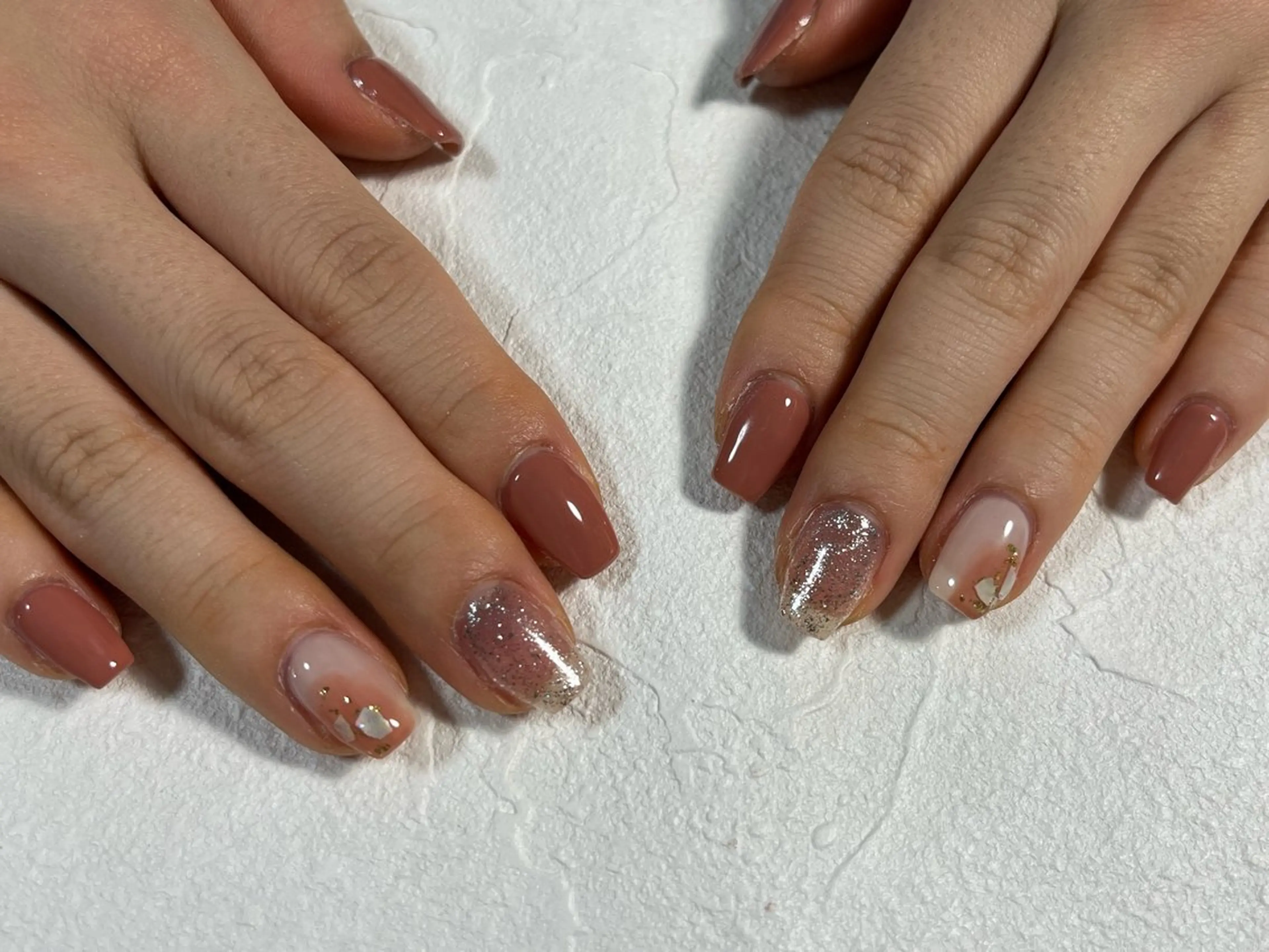 ネイル オーロラネイル フットネイル フレンチネイル ジェルネイル 韓国ネイル ハンドネイル kiki nail たまプラーザのネイルデザイン