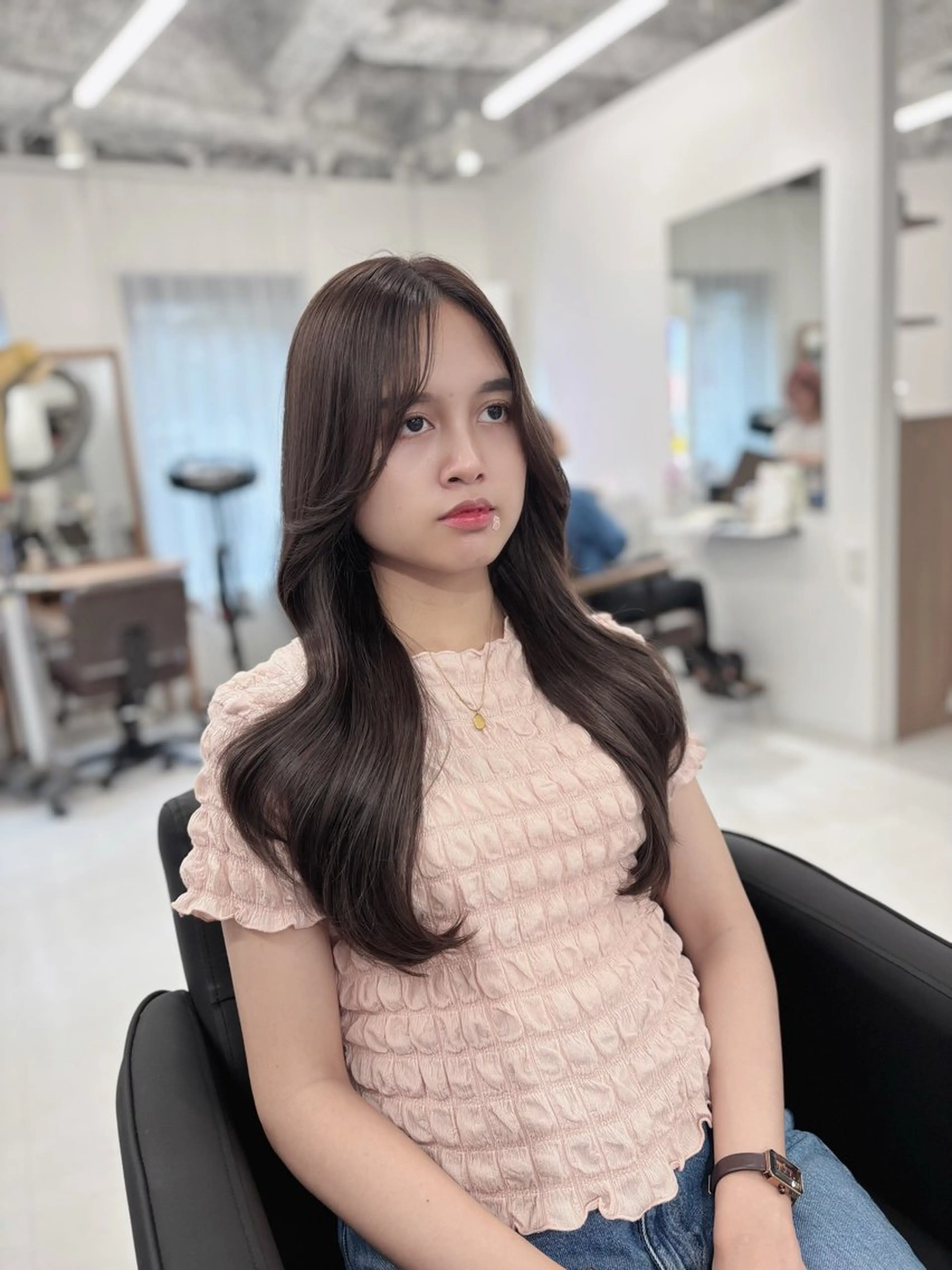 セミロング カラー カット ヘアカラー 赤みなしカラー/梅田 /レイヤー/IORIのヘアスタイル