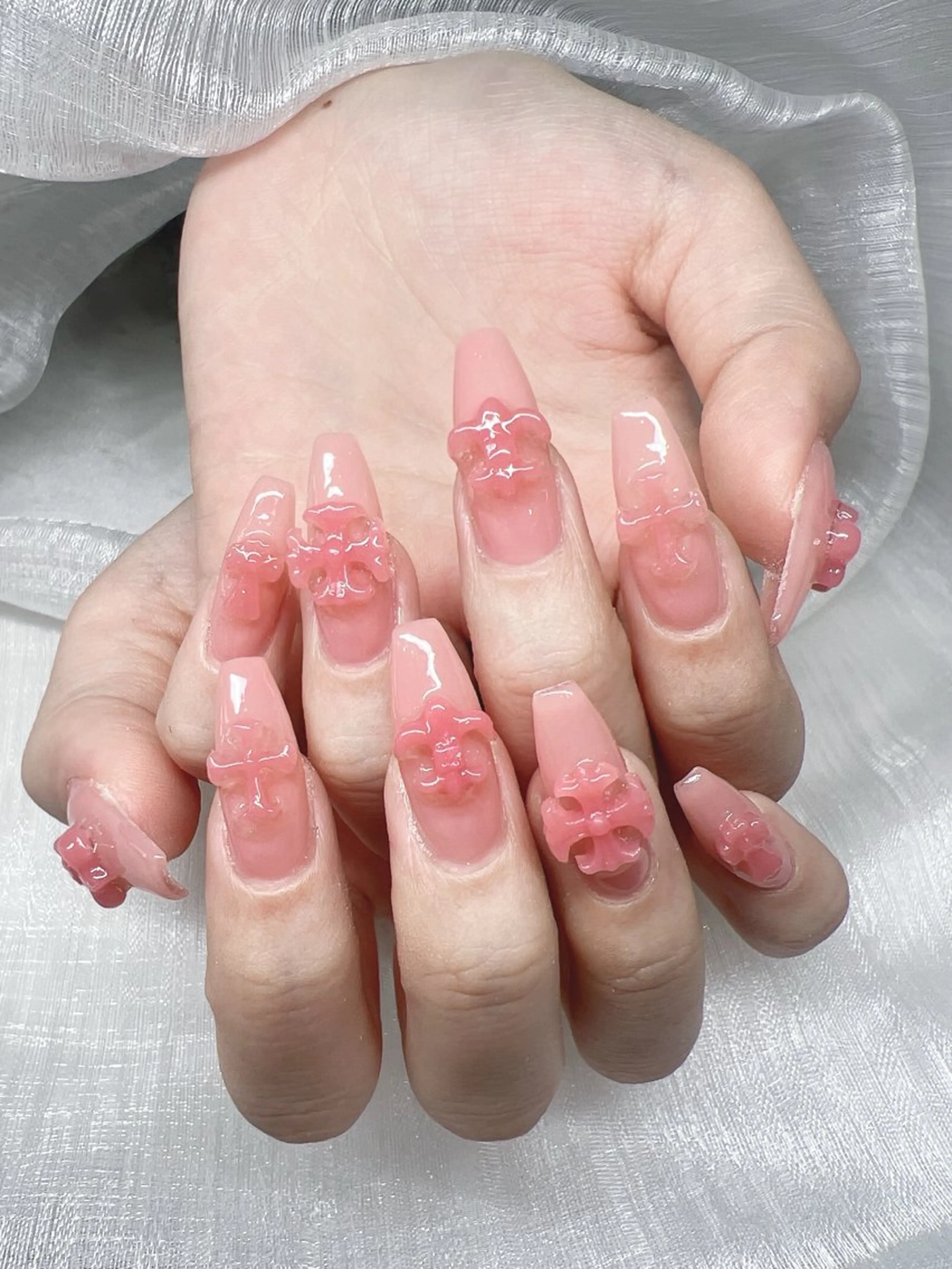 ネイル ハンドネイル Lee Nails チップ長さだし専門店のネイルデザイン