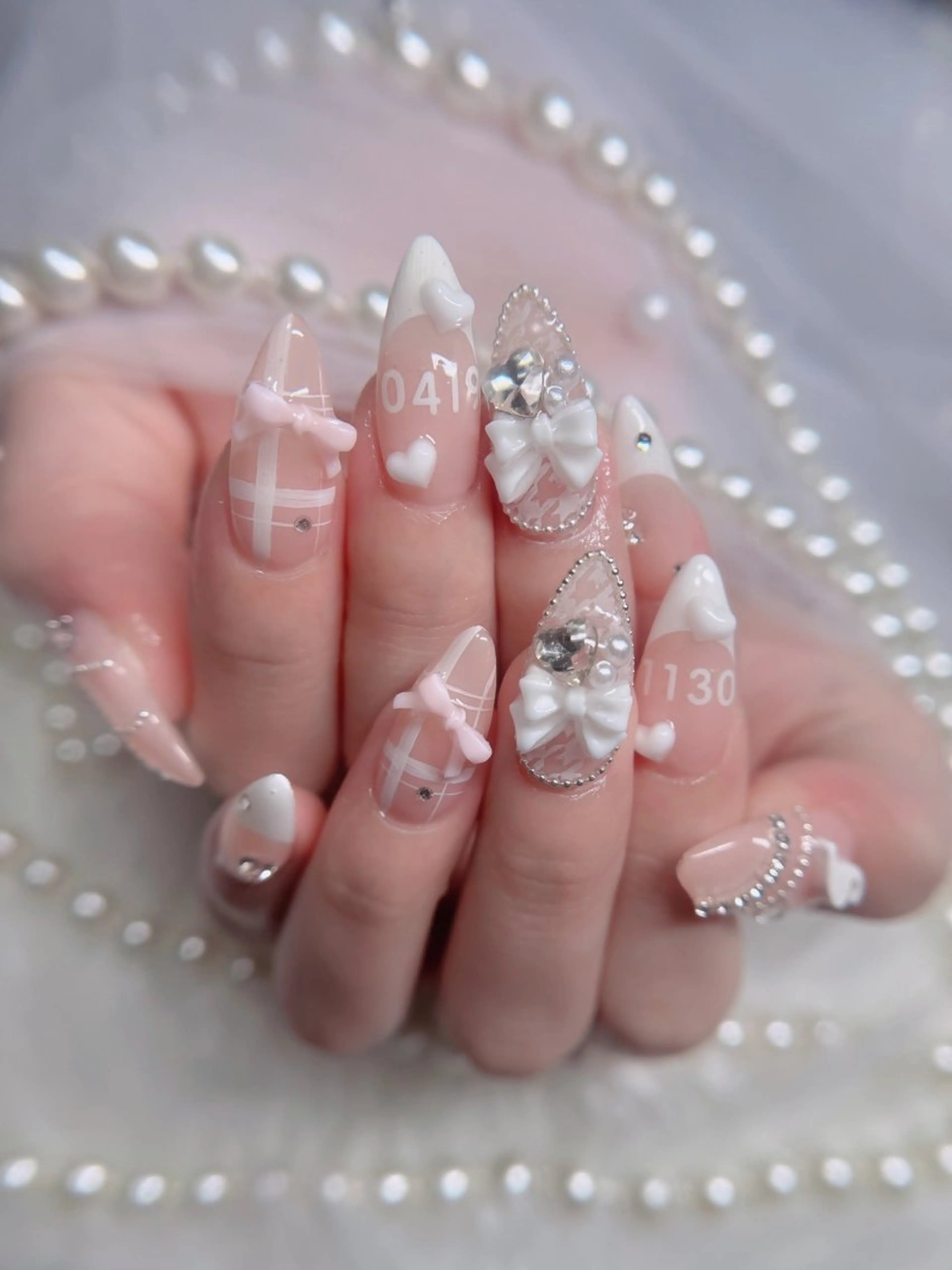 ネイル フレンチネイル ジェルネイル ハロウィン 韓国ネイル マグネットネイル ハンドネイル Hbaby nailのネイルデザイン