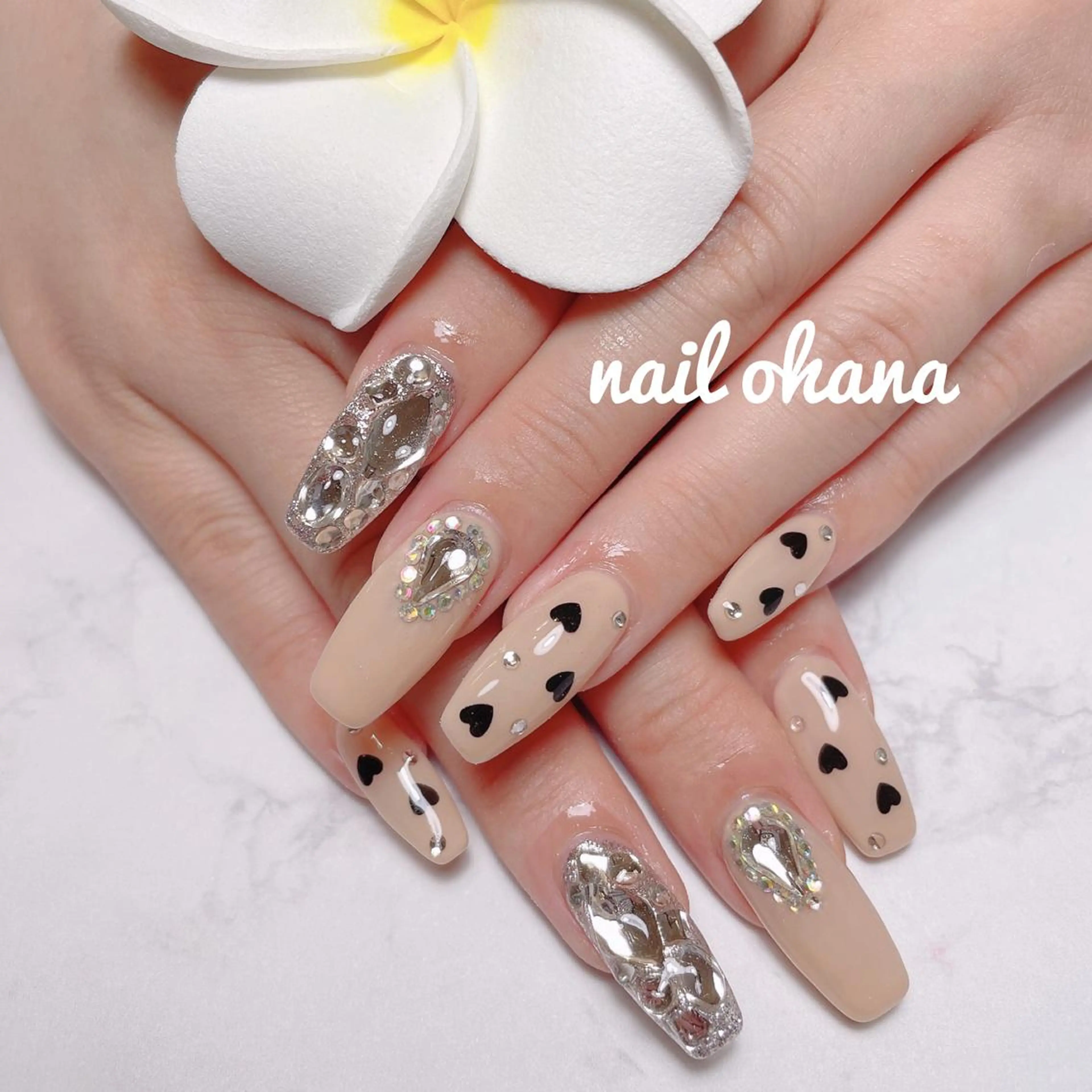 ネイル ジェルネイル ハート 韓国ネイル 持ち込み スカルプネイル ハンドネイル 那覇🏝️台湾人 ネイリストSHIUのネイルデザイン