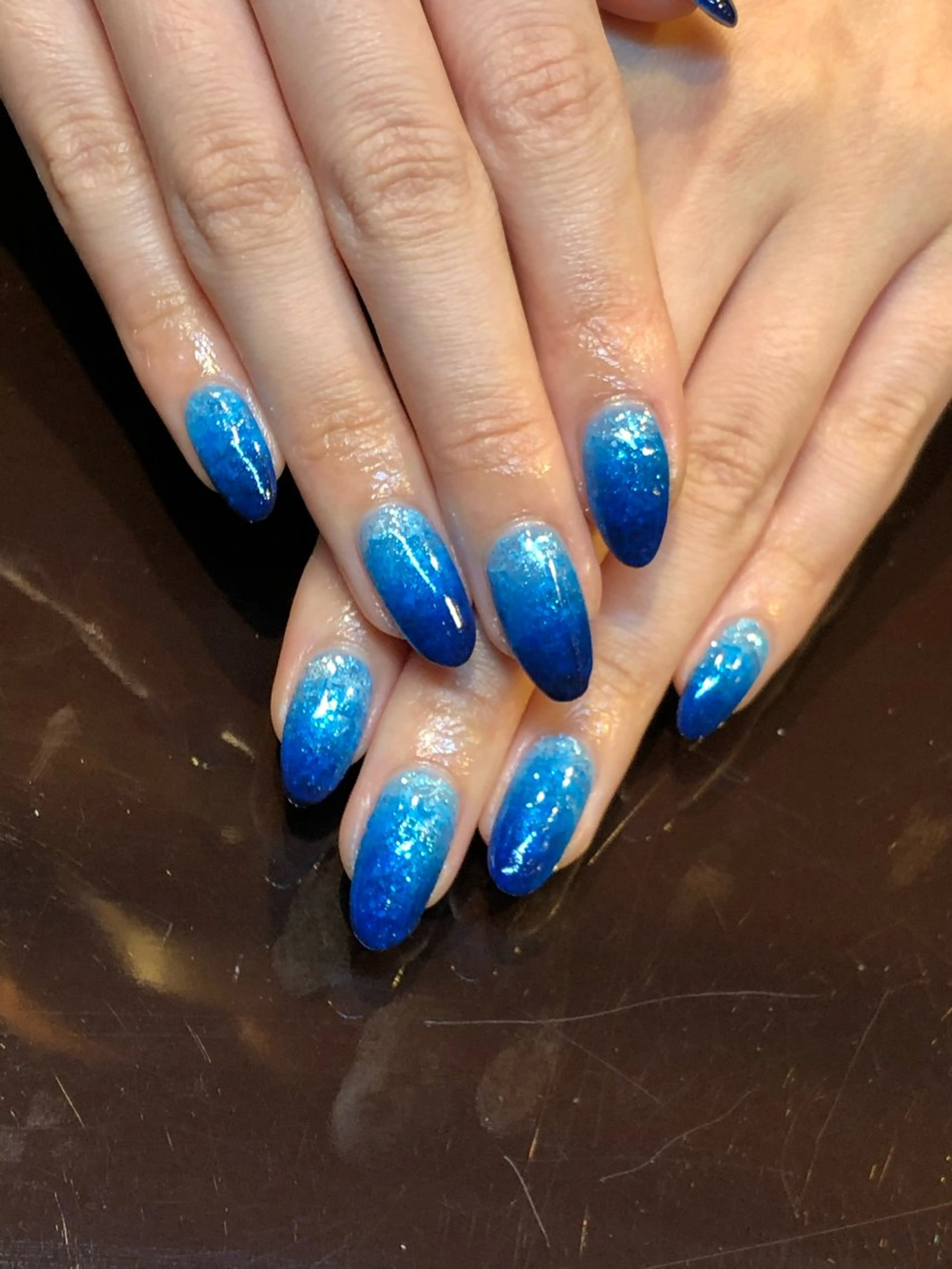 ネイル グラデーション キラキラネイル ハンドネイル relaxation boutique LICO所属・タグチ カオリのネイルデザイン