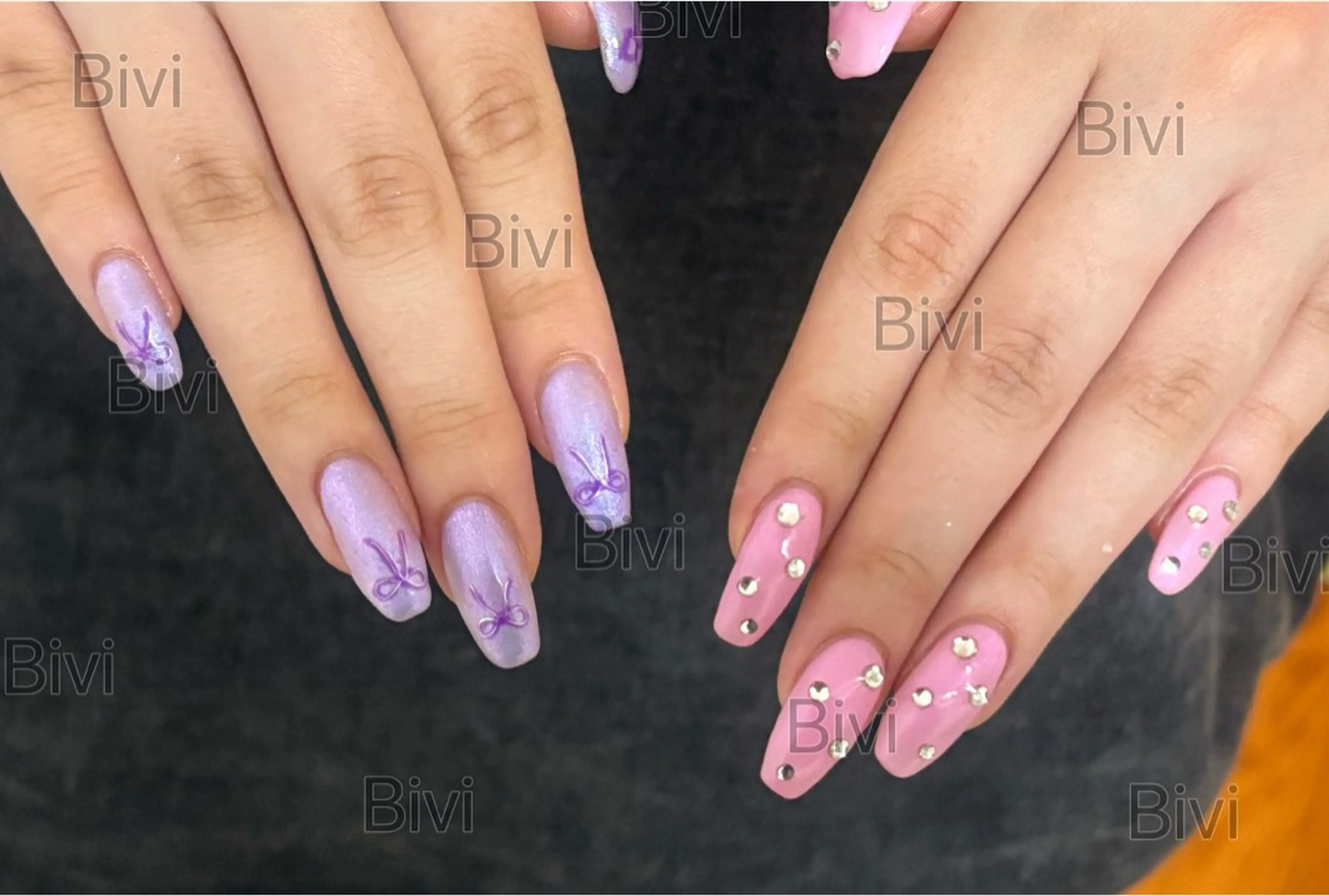 ネイル 持ち込み ハンドネイル ハンドケア ♡Bivi♡自爪に 優しいネイルサロンのネイルデザイン