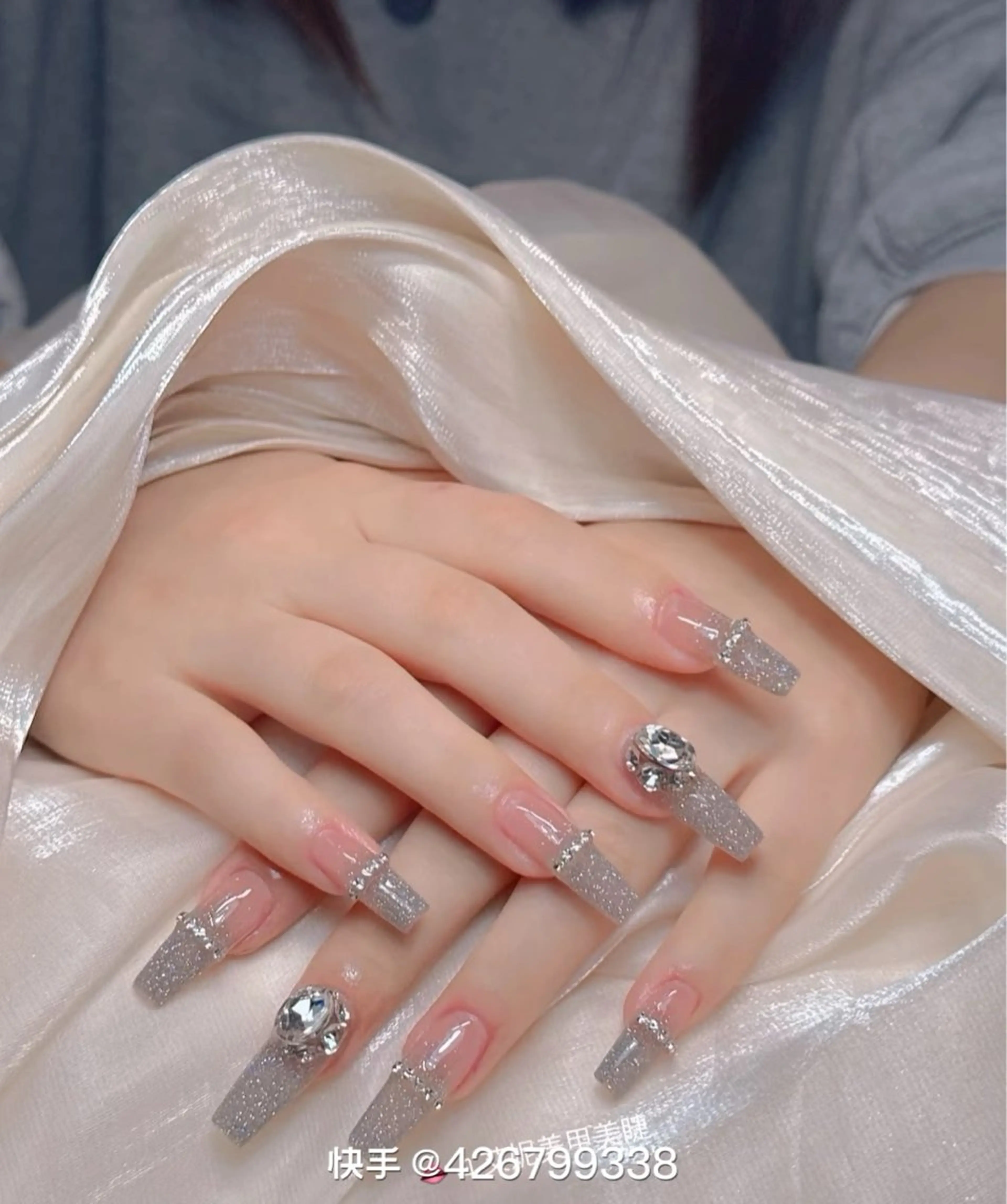 ネイル チークネイル 長さ出し フレンチネイル ガーリー 韓国ネイル sun nail池袋 モデル募集のネイルデザイン