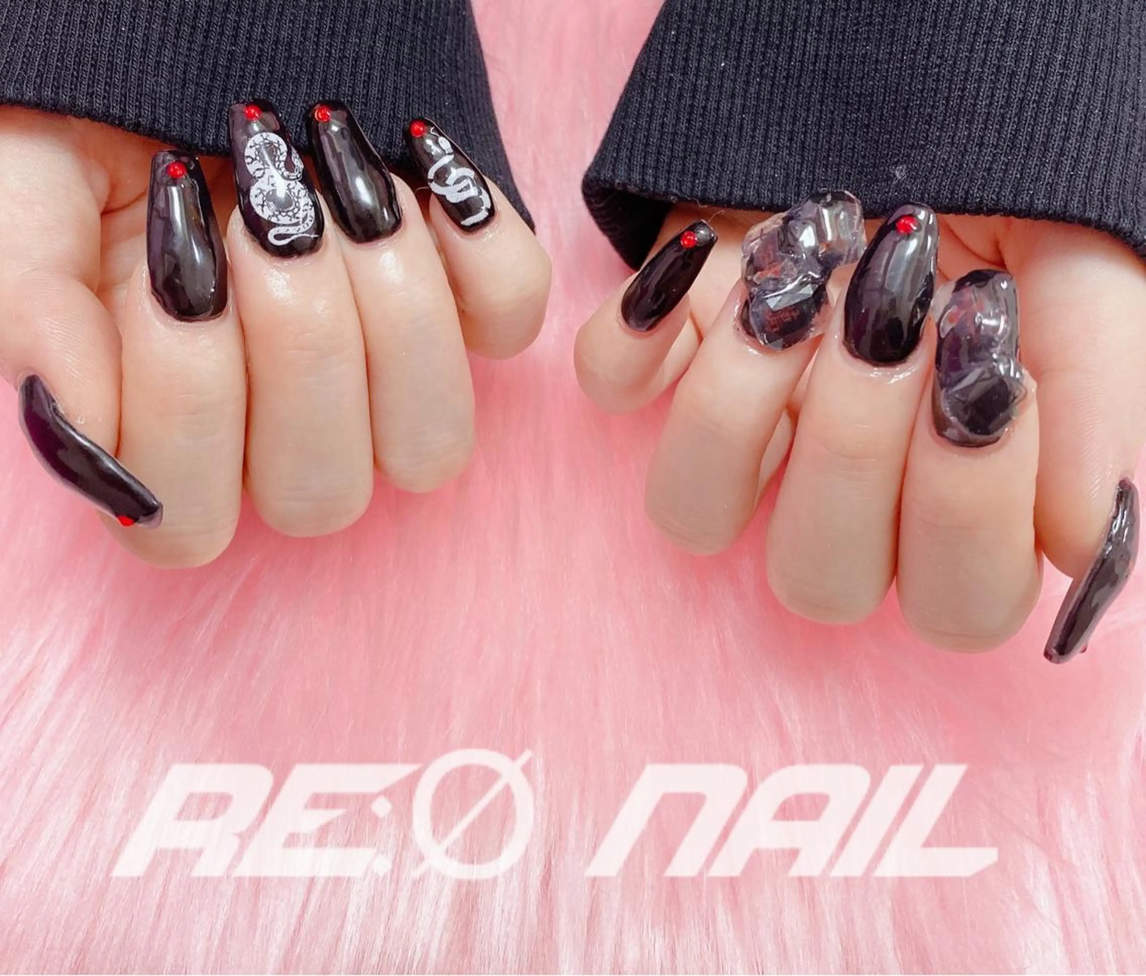 ネイル 持ち込み ハンドネイル Re:Ø nail 🩵TSUJIのネイルデザイン
