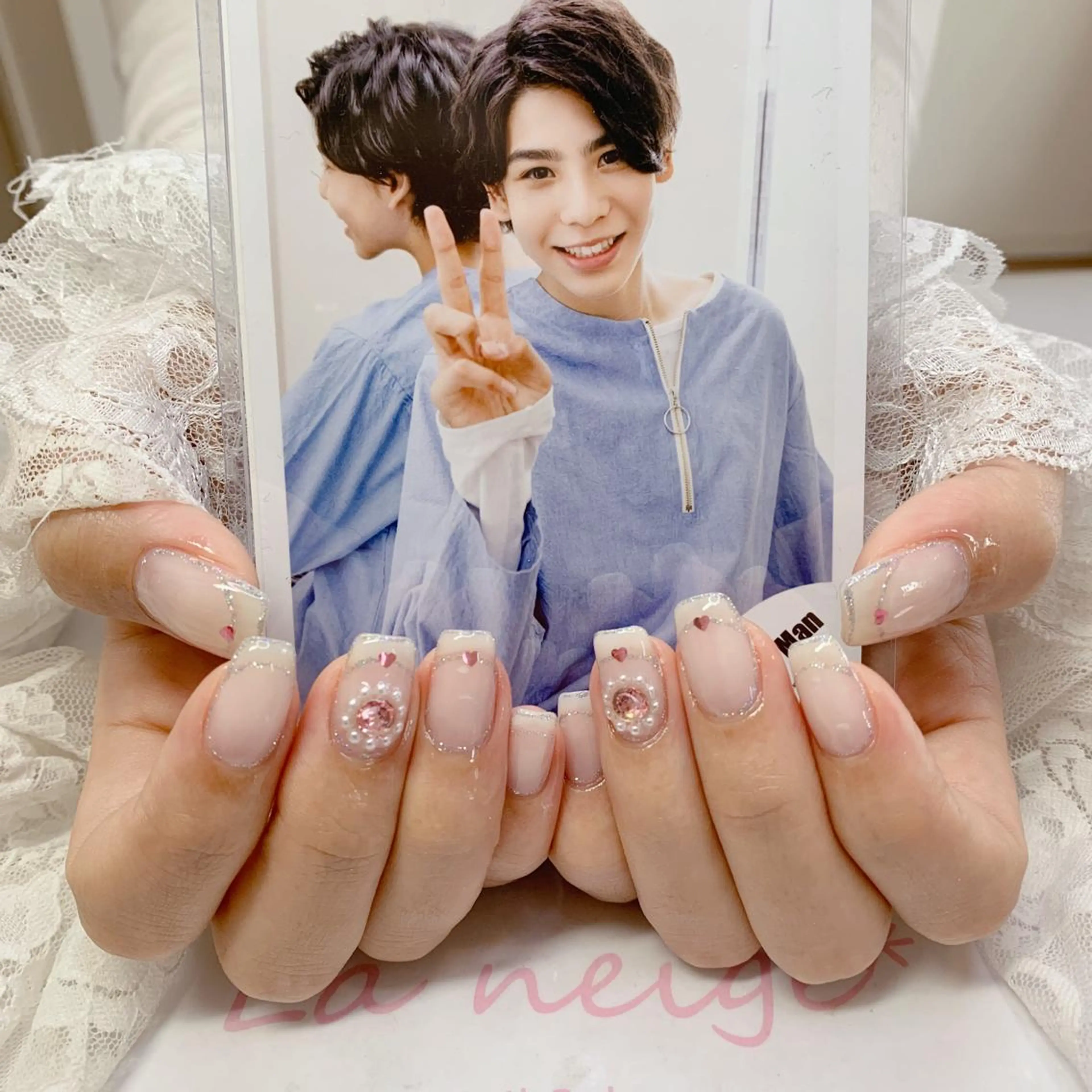 ネイル ハンドネイル La neige* yuki 🥯🍑のネイルデザイン