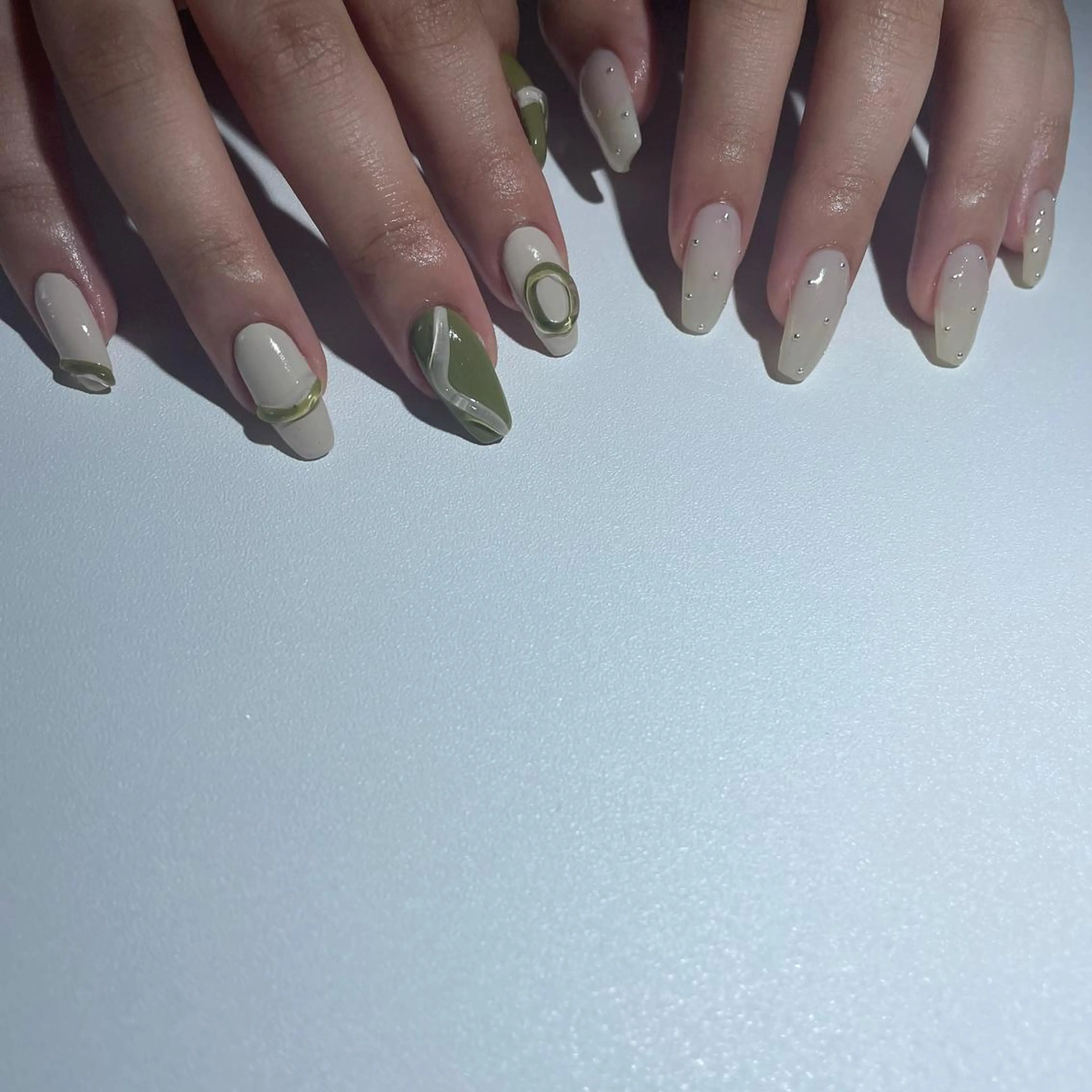 【🥀hand🥀】ワンカラー6本アートの写真