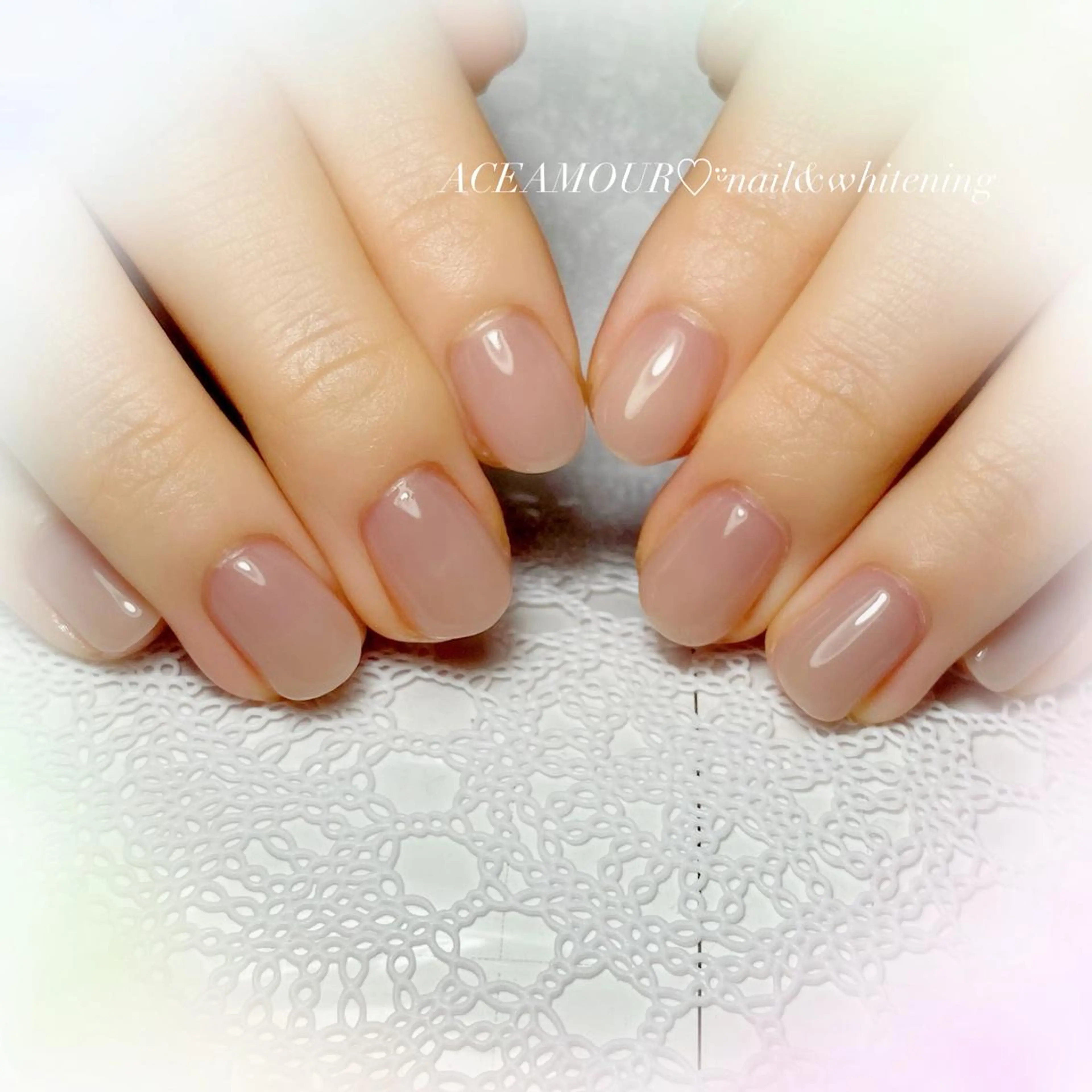 ネイル クリアネイル ワンカラーネイル ネイル/耳つぼ /新ホワイトニングのネイルデザイン