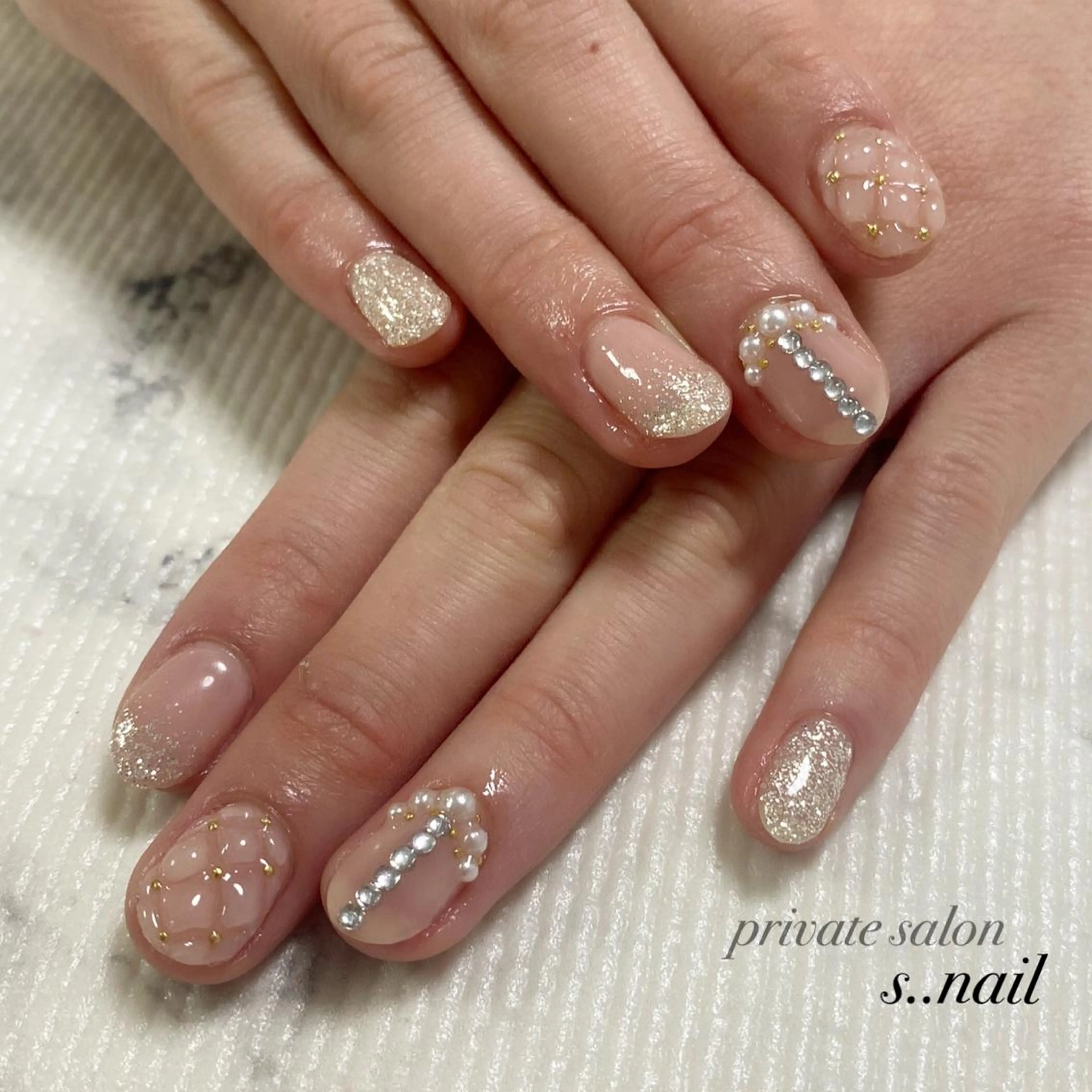 ネイル 成人式 春ネイル ハンドネイル フットネイル s..nail / MORITAのネイルデザイン
