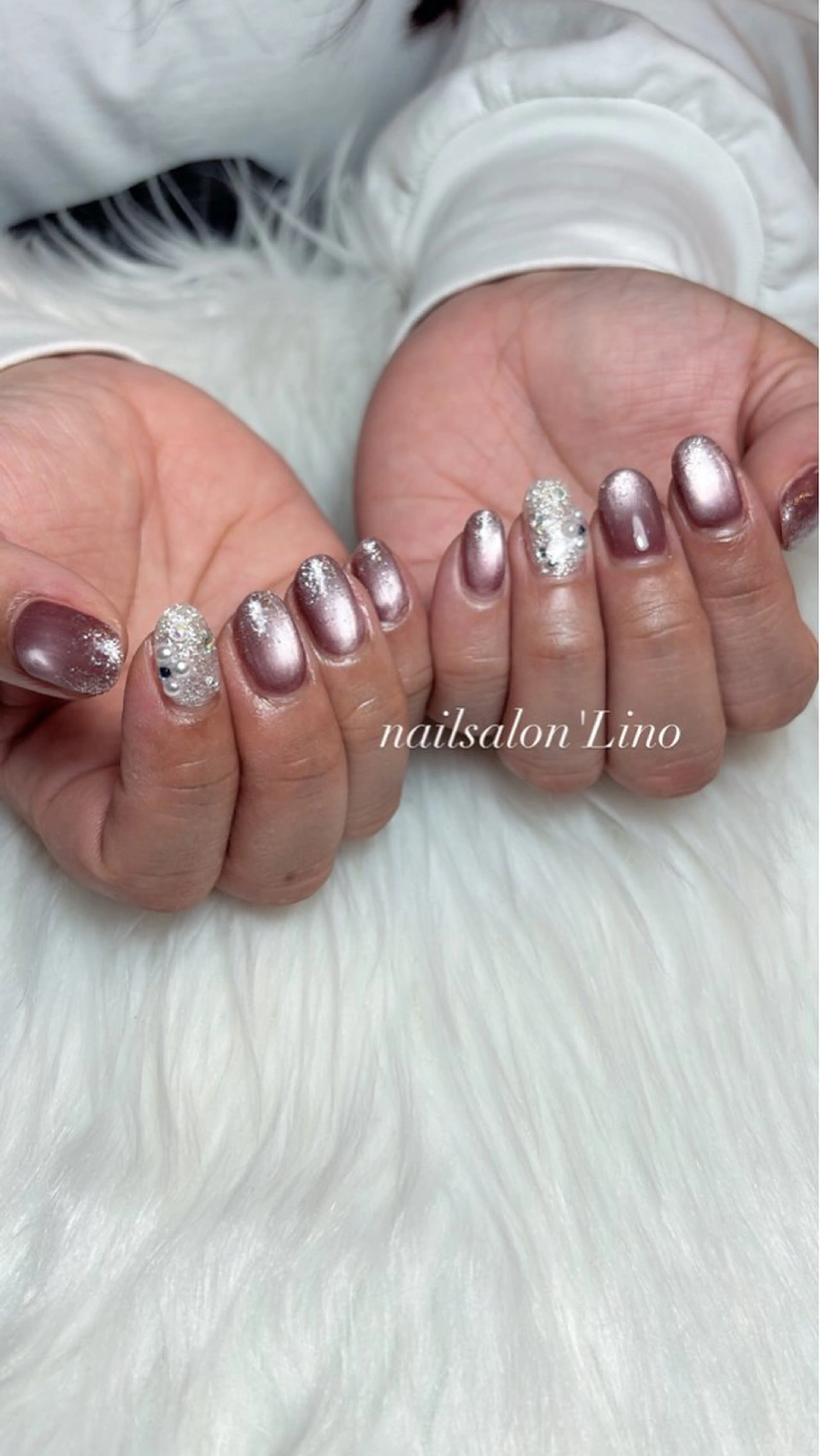 ネイル マグネットネイル ハンドネイル Lino𓂃⟡.· Chizuruのネイルデザイン