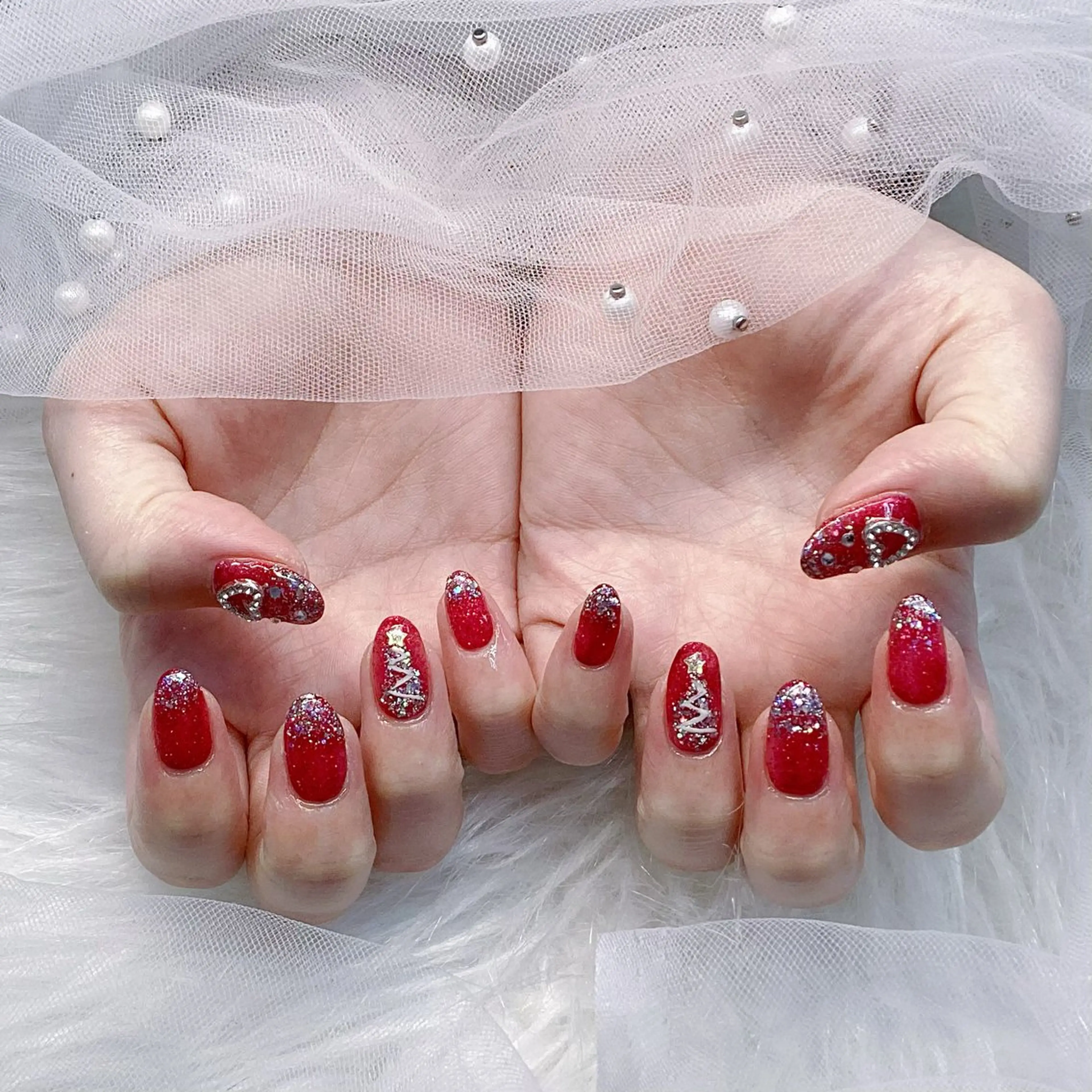 ネイル パーツ全部¥110 サロンミミのネイルデザイン