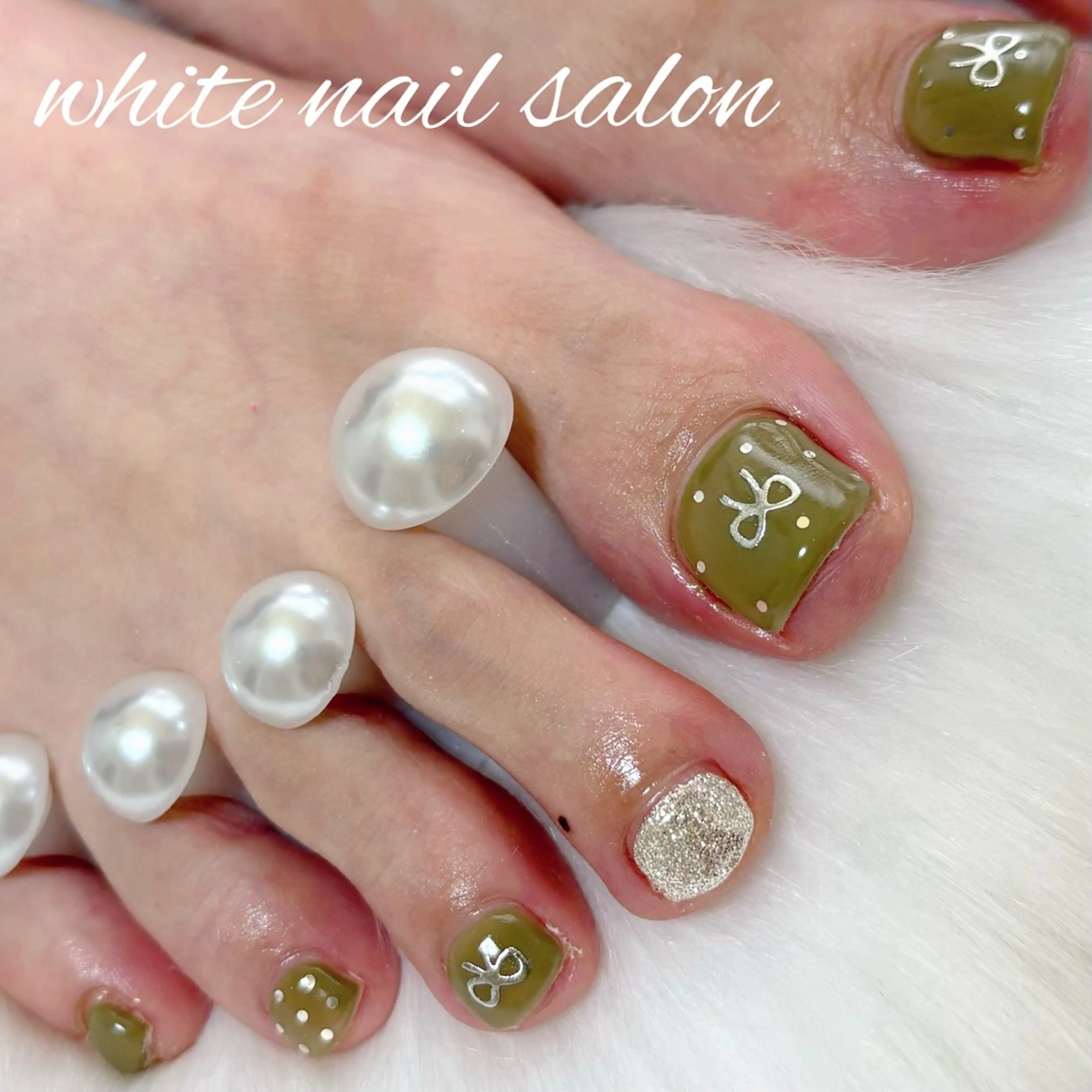 ネイル フットネイル フットネイル white nail salonのネイルデザイン