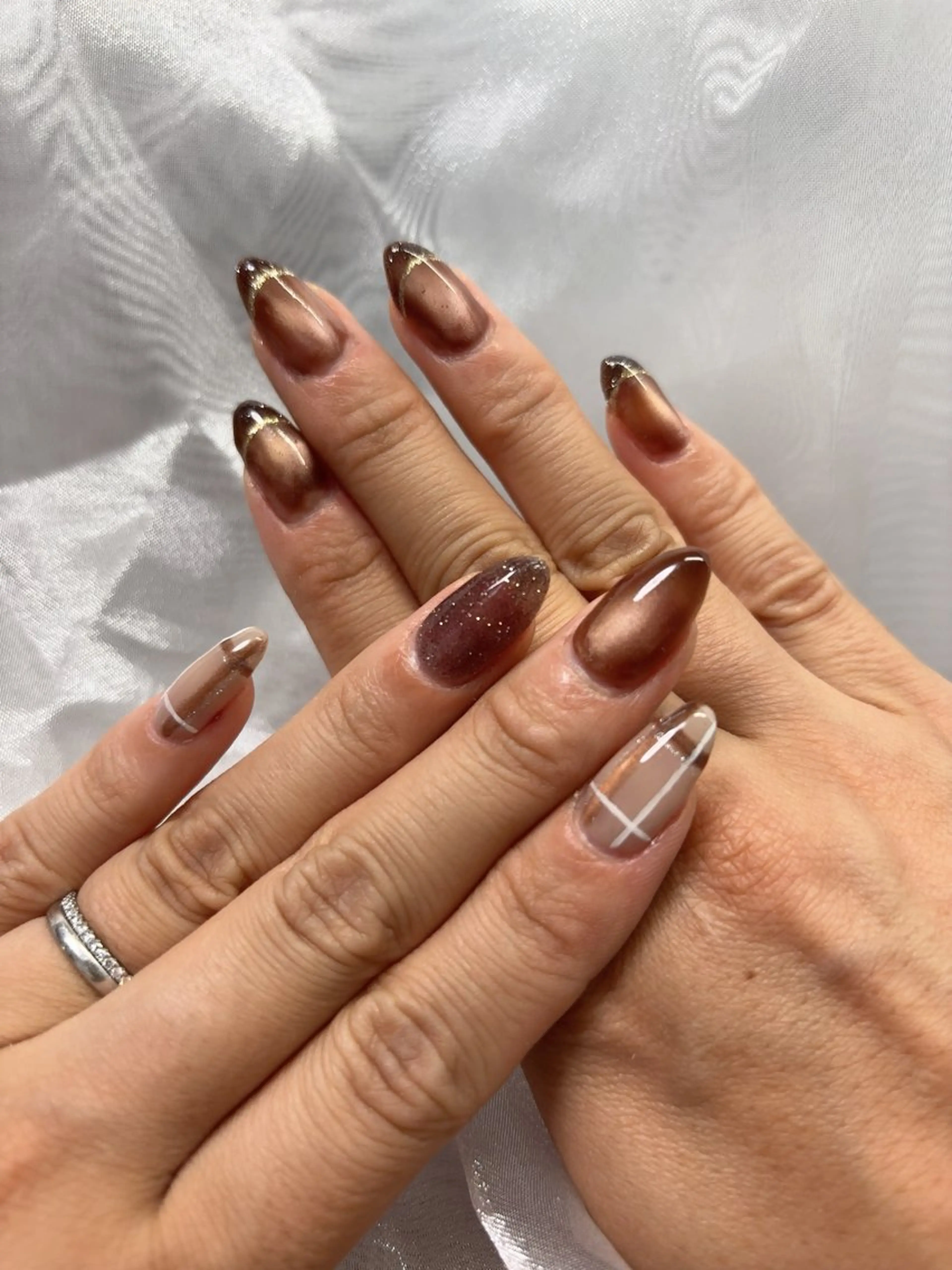 ネイル ブラウン Nail Salon __j  Shinoのネイルデザイン