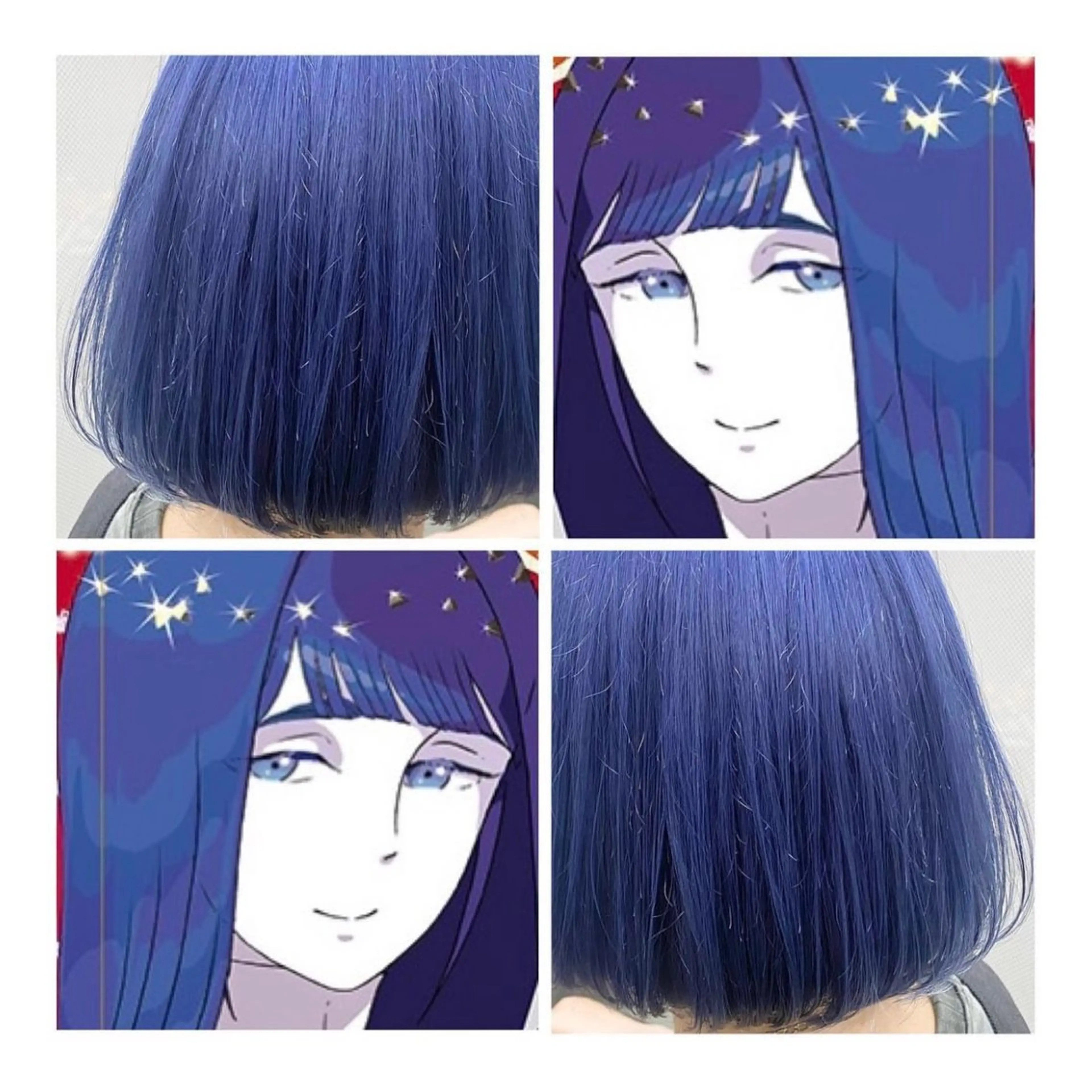 ショート カラー ブリーチ ブルーカラー GARU-ガル-所属・TSUNO🦖 派手髪/オタク美容師のヘアスタイル