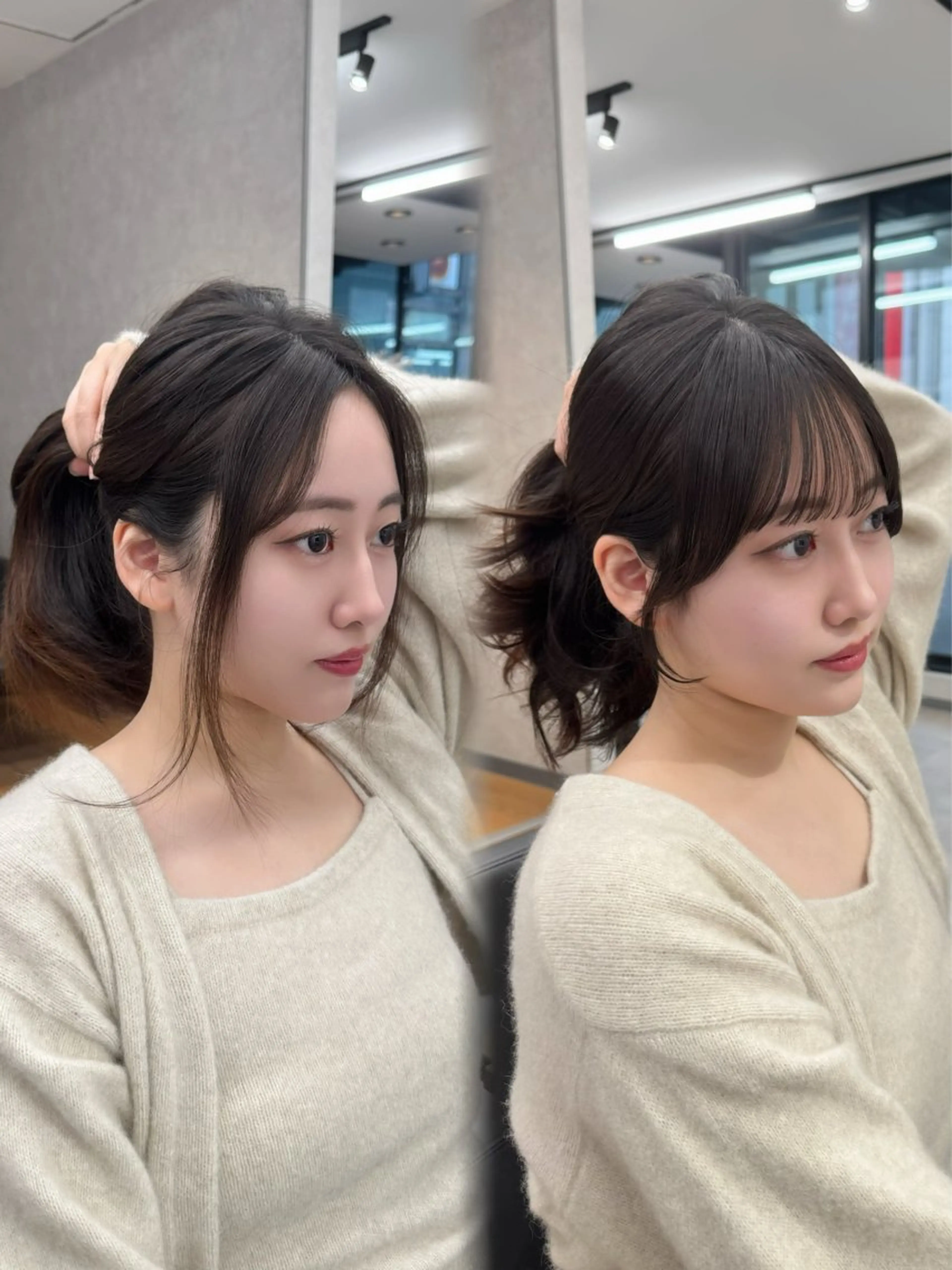 セミロング カット 銀座/前髪顔まわり/ 透明感カラー/danのヘアスタイル