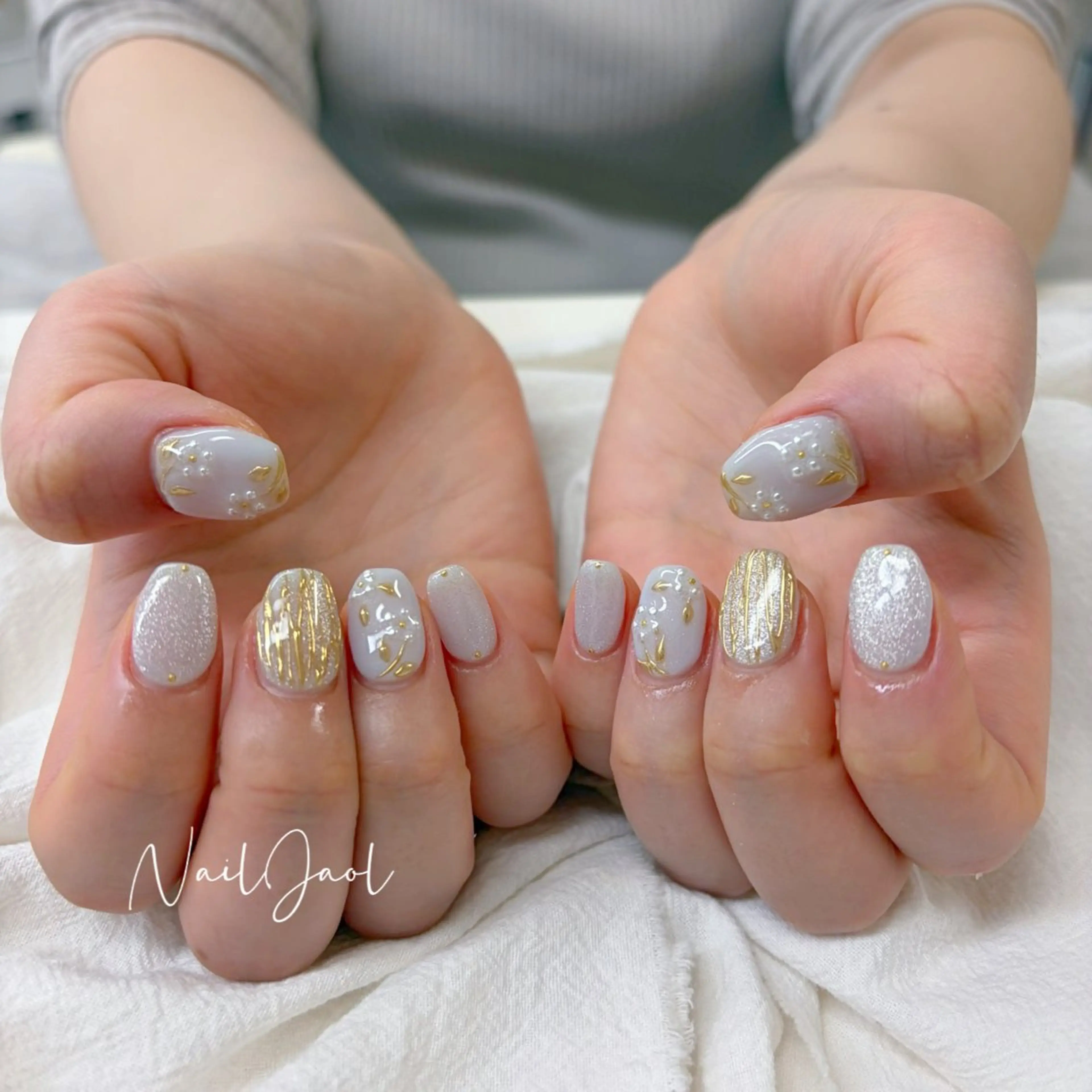 ミディアム ハンドネイル nail jaol池袋店所属・ネイルJaol 池袋のネイルデザイン
