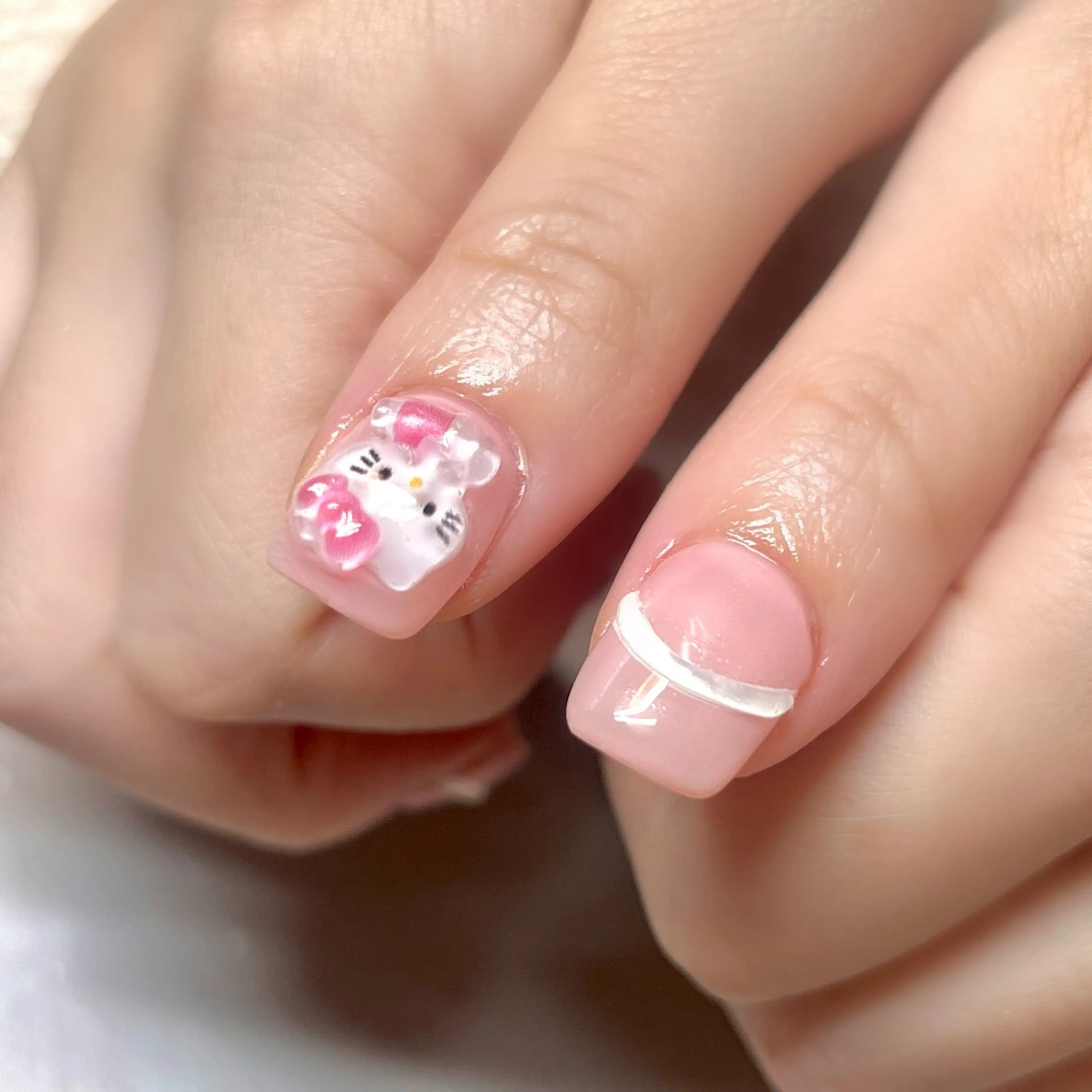 ネイル アートネイル オーロラネイル ジェルネイル 韓国ネイル ロングネイル ハンドネイル clover nailのネイルデザイン