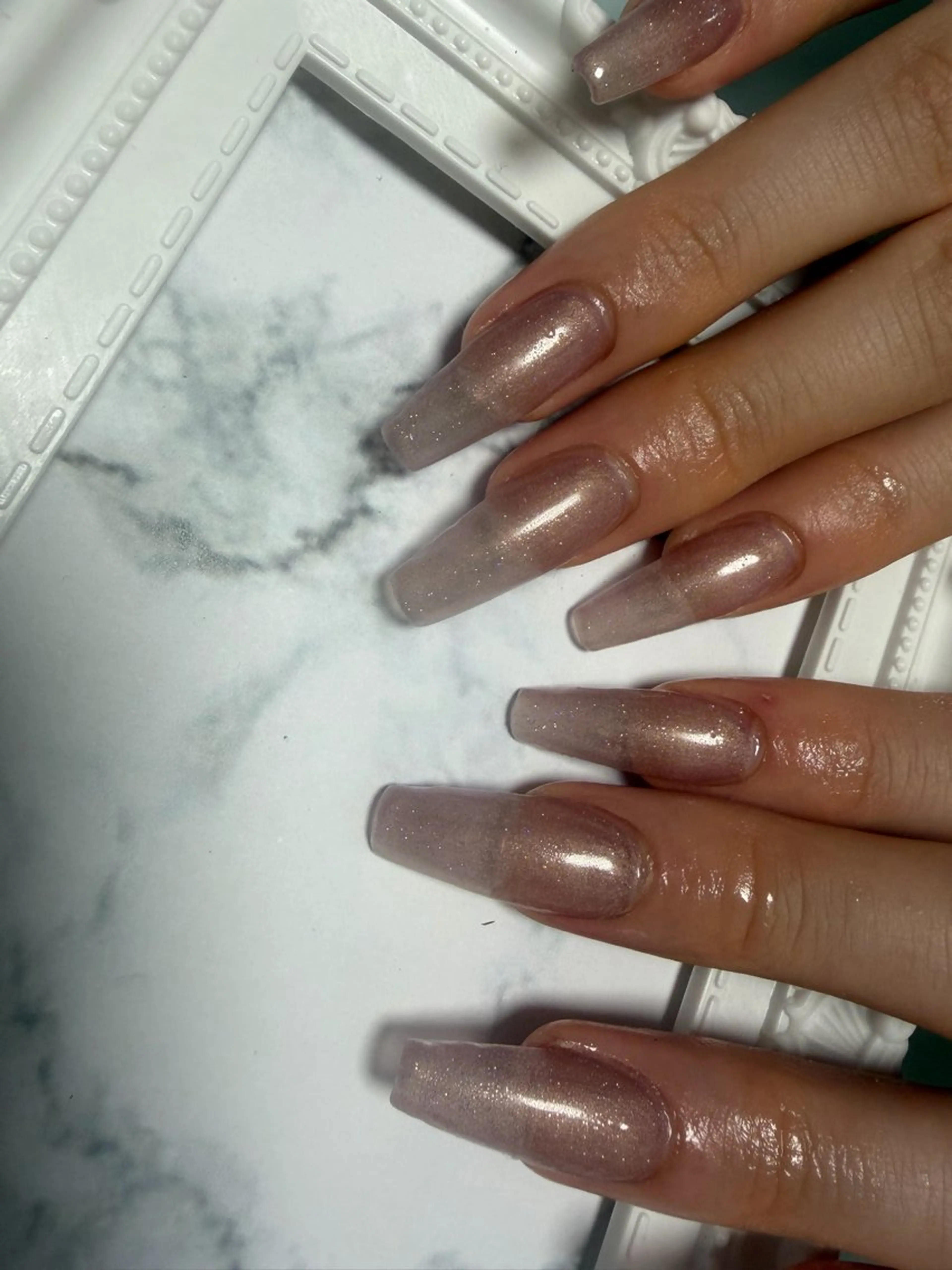 ネイル ワンカラーネイル スカルプネイル Nani❤️‍🔥 ❤️‍🔥のネイルデザイン