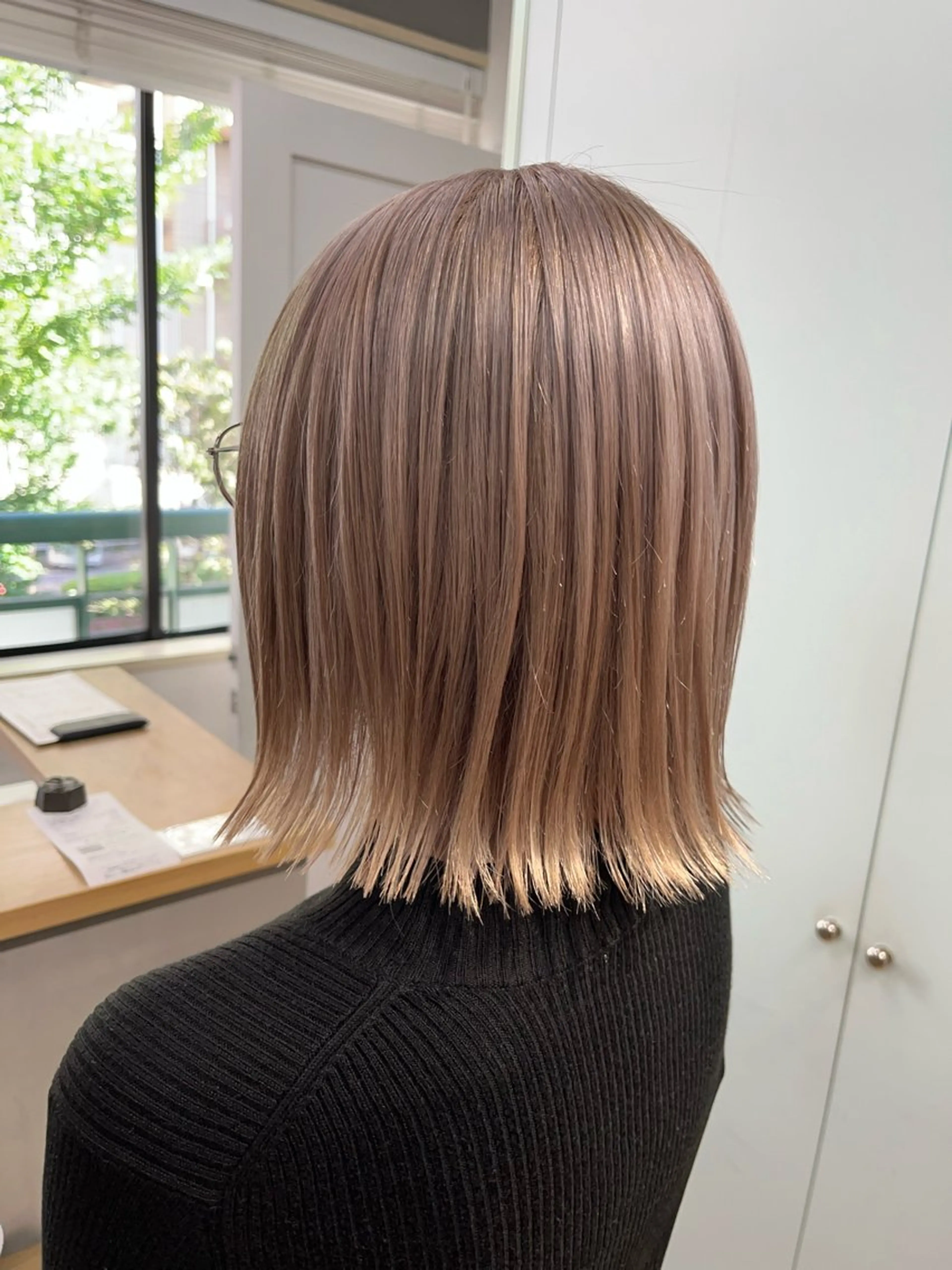 セミロング カラー ヘアカラー もり まりものヘアスタイル