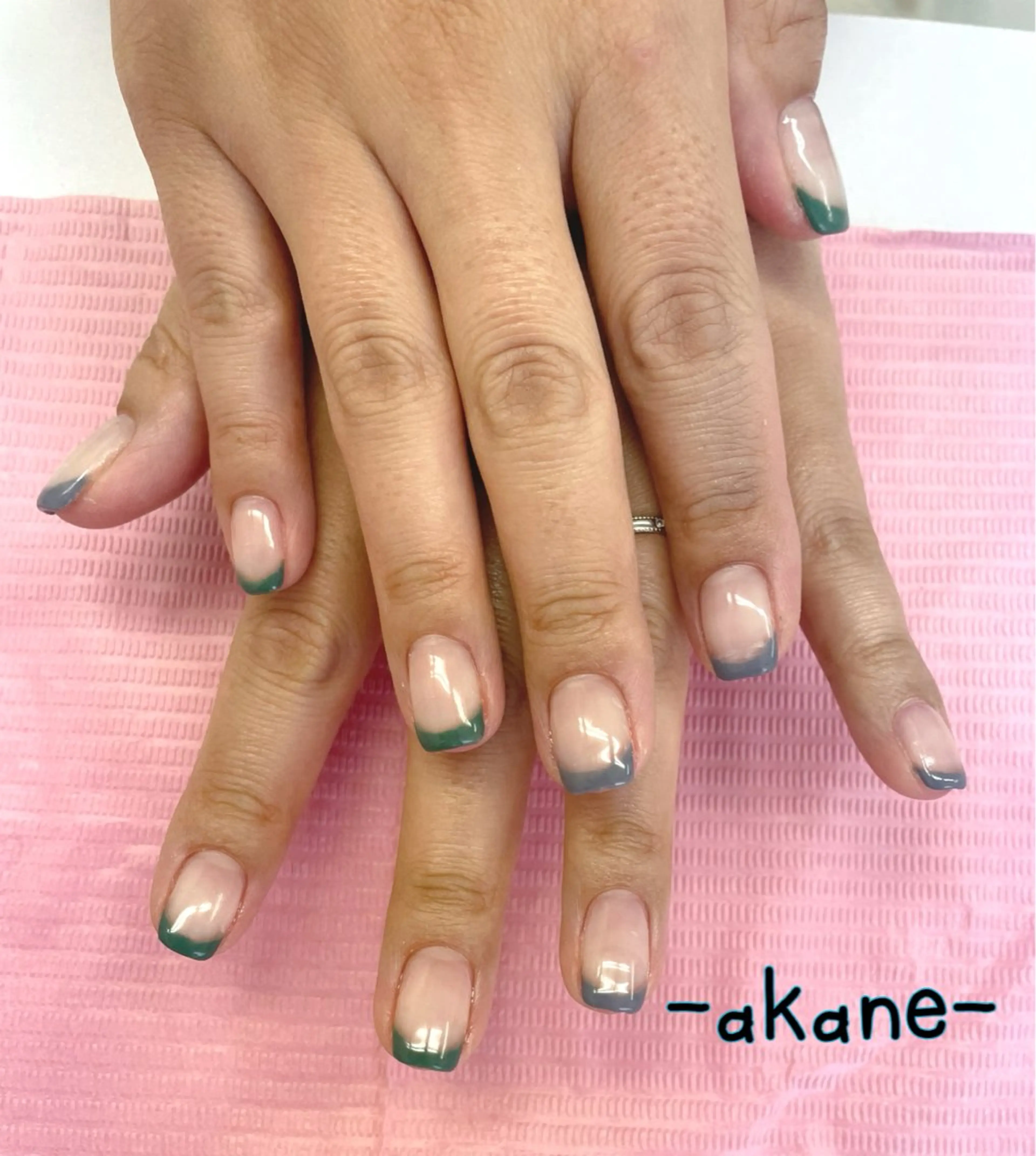 ネイル フレンチネイル グラデーション Angeli⭐︎ AKANEのネイルデザイン