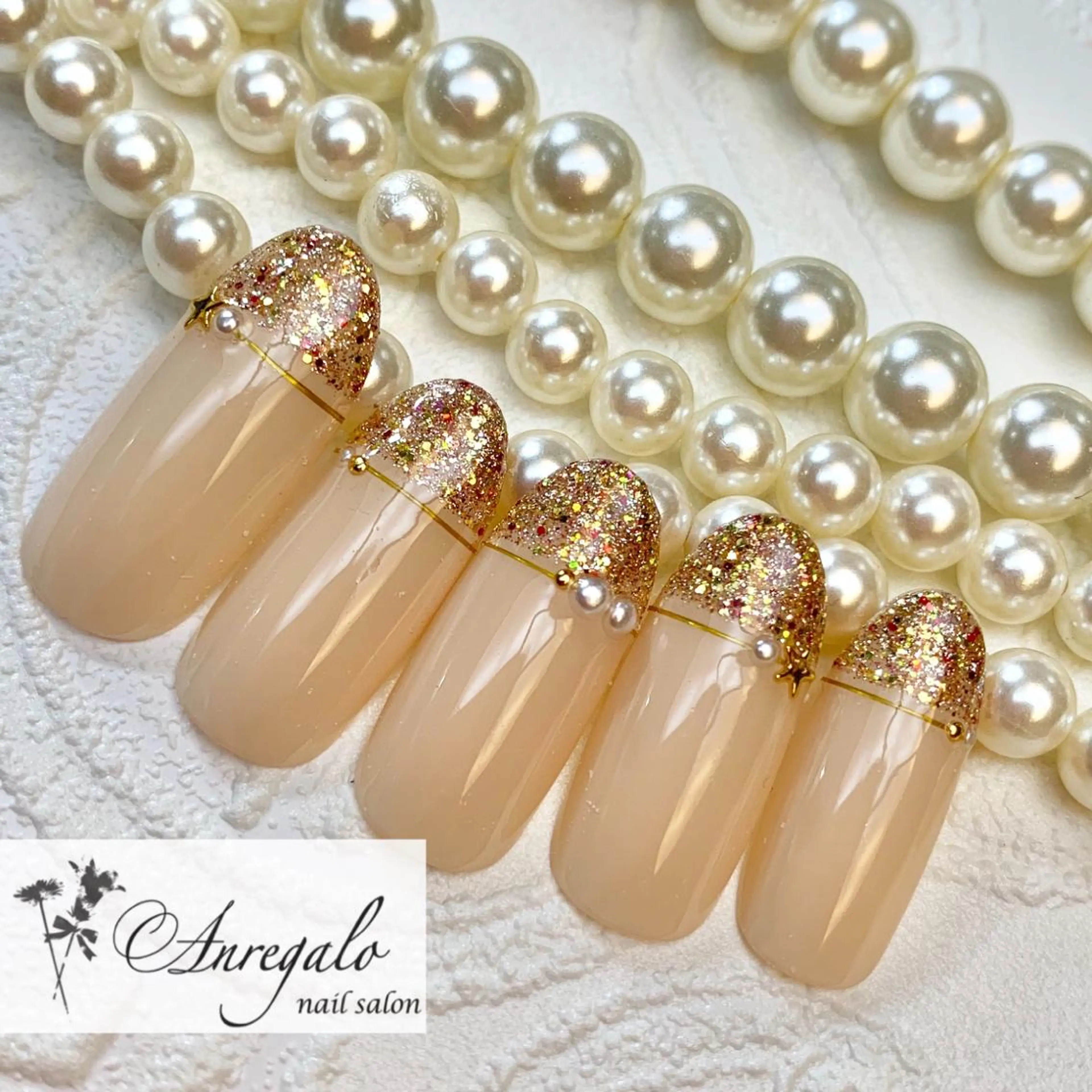 ネイル キラキラネイル ラメ(グリッター) nail salon Anregalo《アンレガロ》所属・橋本 麻未のネイルデザイン