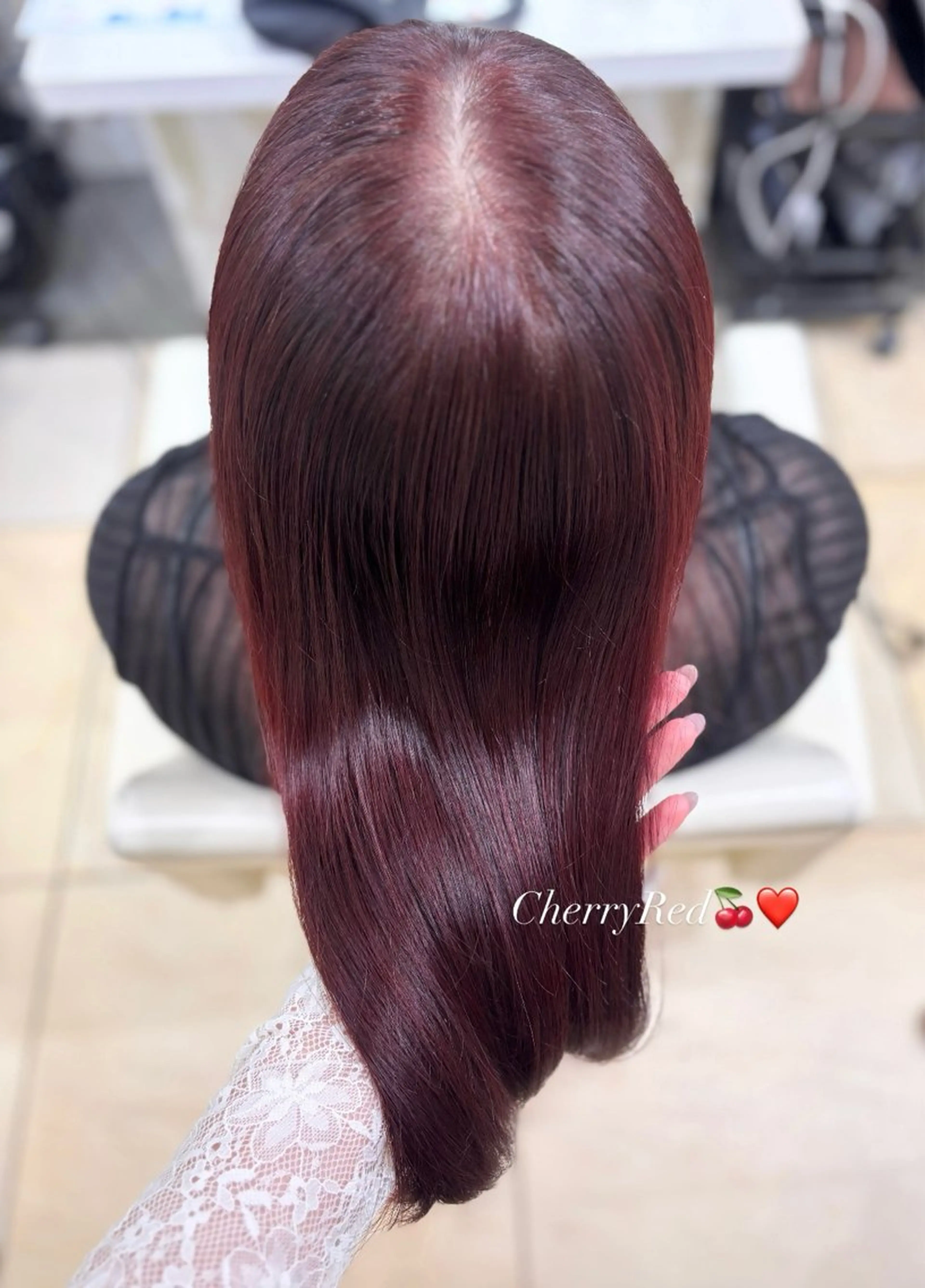 カラー レッドカラー ヘアカラー Euphoria銀座店所属・縮毛矯正/Wカラー 🎀𝐒𝐀𝐊𝐈のヘアスタイル