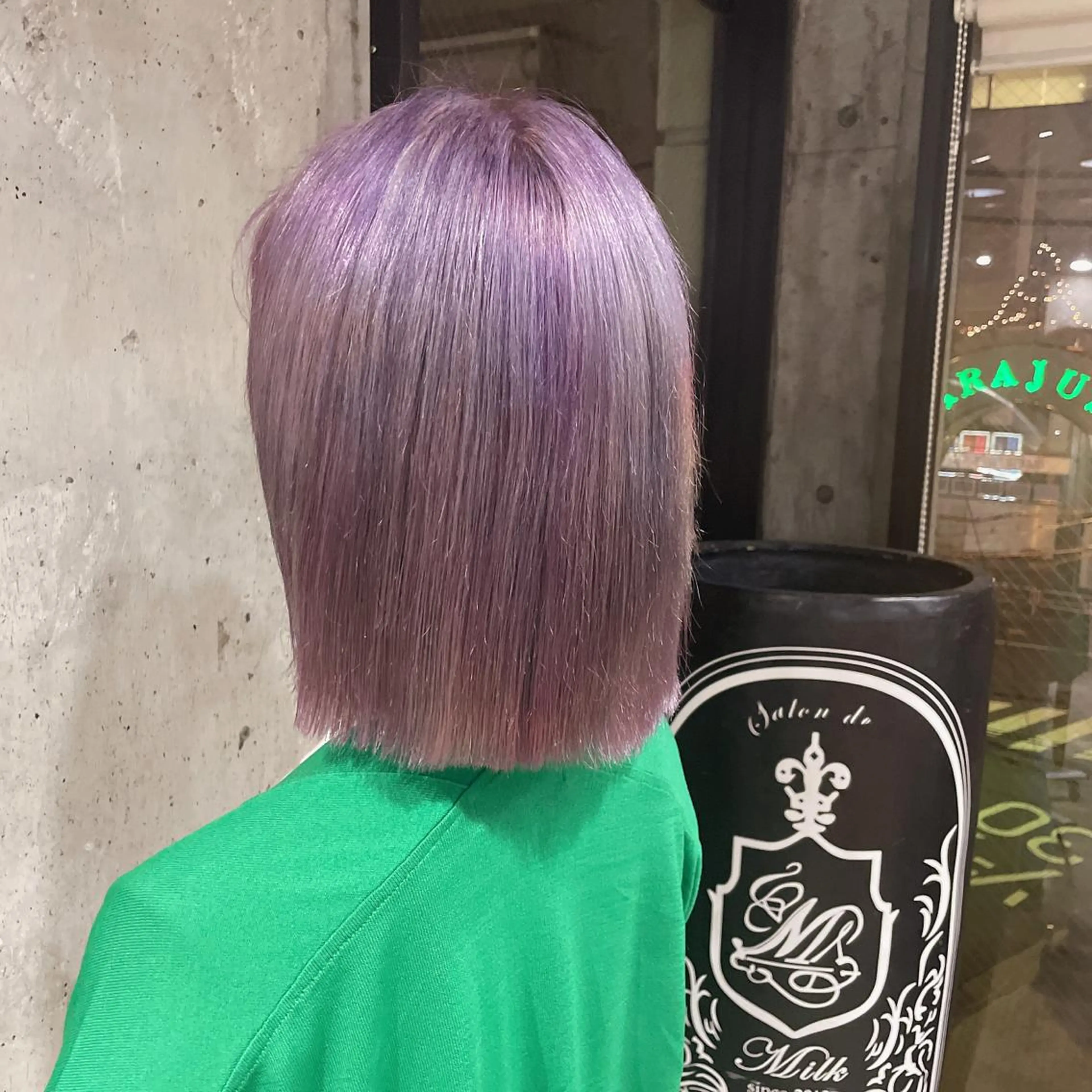 ミディアム カラー ブリーチ ラベンダーカラー ヘアカラー 🕊miki モテ髪🫧のヘアスタイル