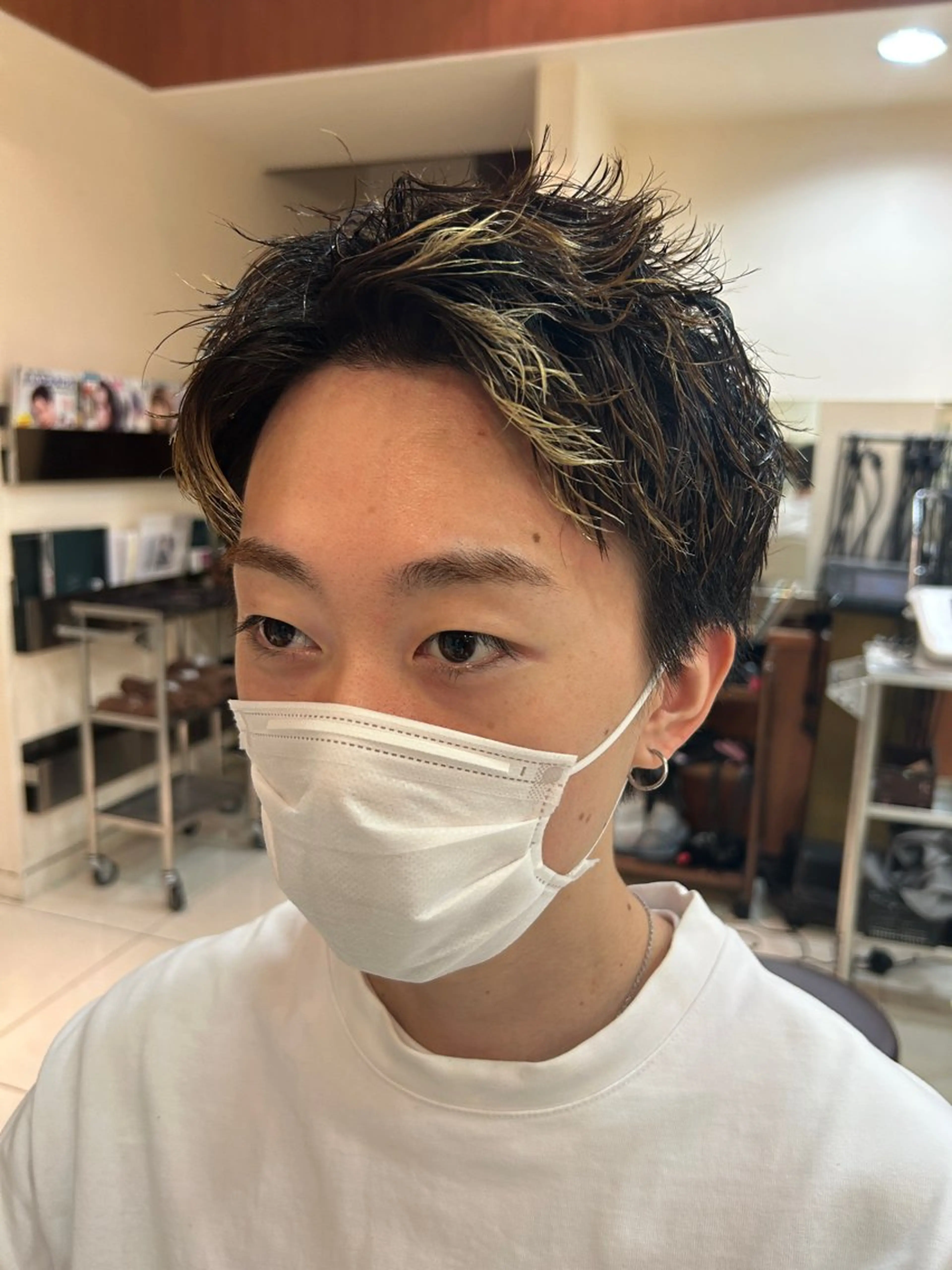 ショート メンズ メンズパーマ レイフィールド滝ノ水店所属・RayField かおるのヘアスタイル