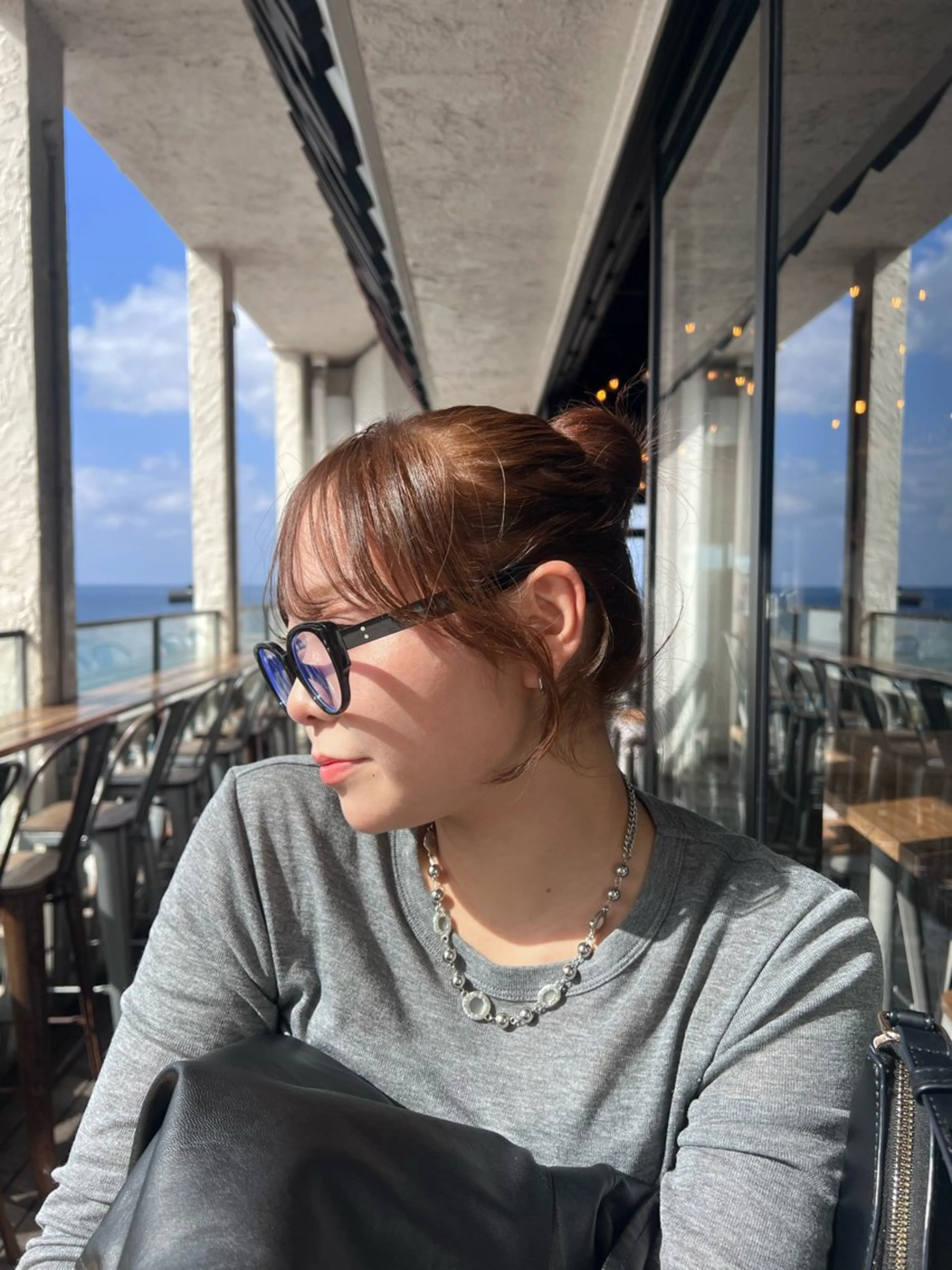 ロング お団子ヘア カット ヘアカラー shampoo hair salon所属・🫧レイヤー/透明感 カラー/Ryukaのヘアスタイル