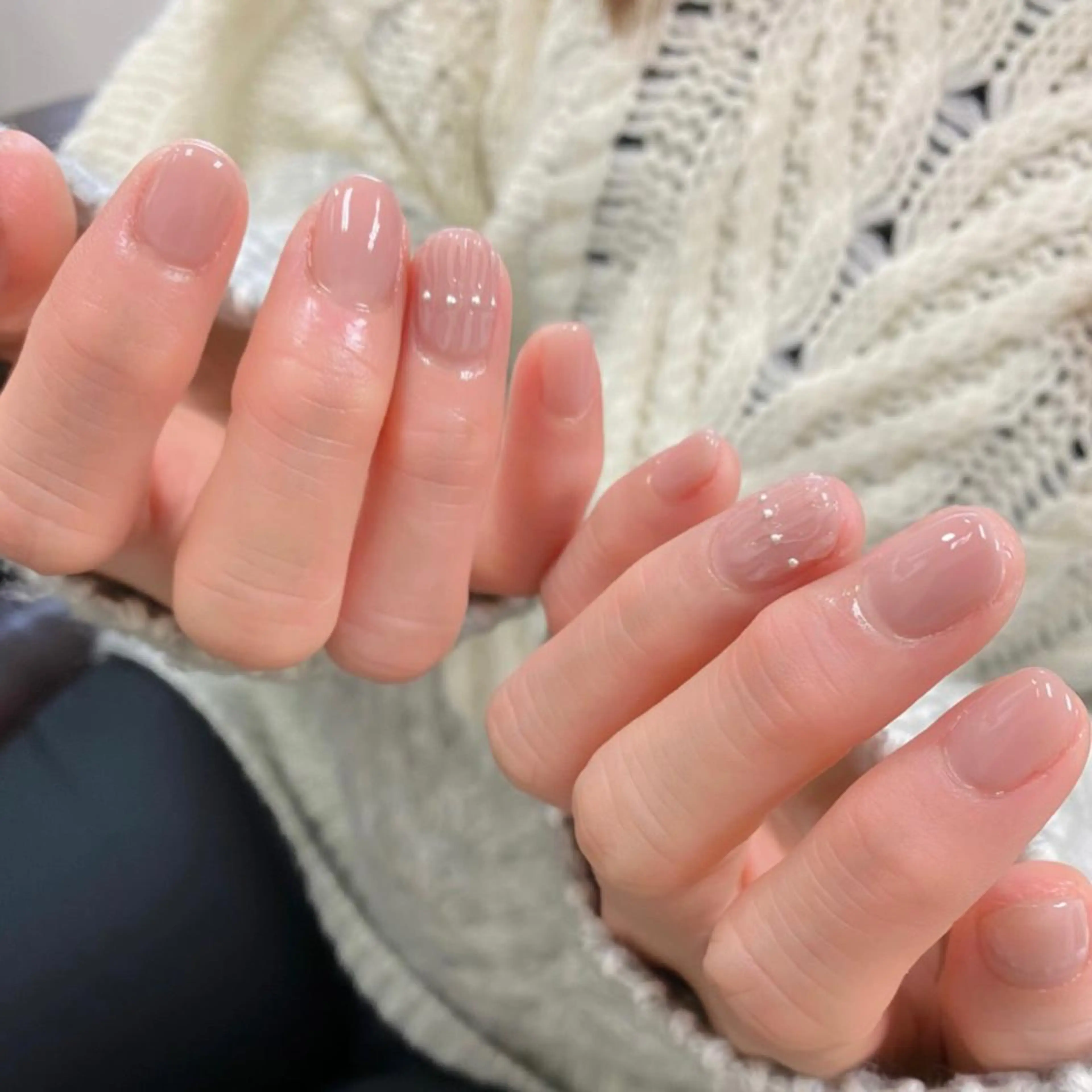 ネイル アートネイル クリアネイル ピンク ぷっくりネイル ハンドネイル ショートネイル. Home sweetのネイルデザイン