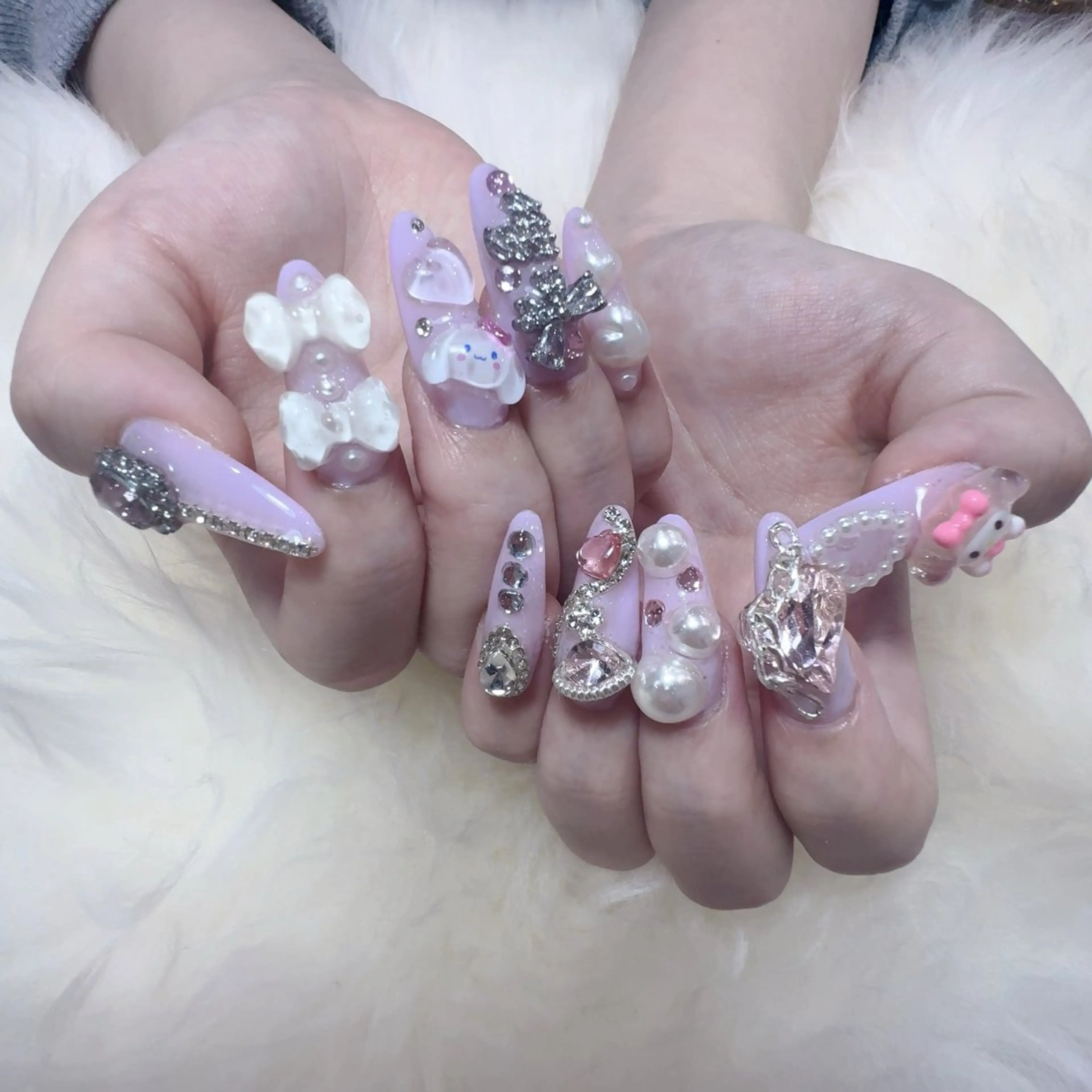 ネイル アートネイル フラッシュネイル フレンチネイル ジェルネイル ガラスフレンチ You&Me Yukiのネイルデザイン