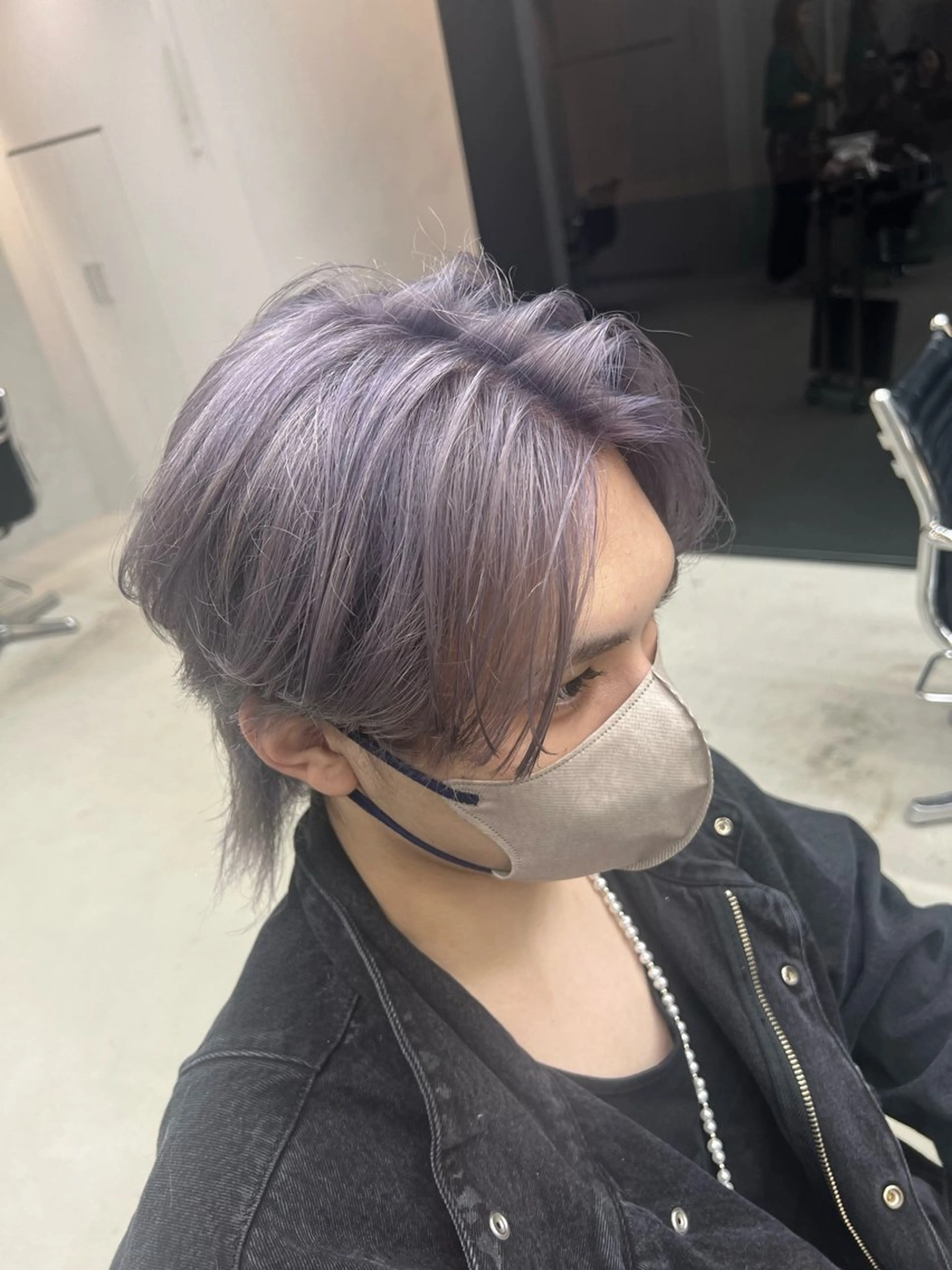 カラー ハイトーンカラー 吉沢遣人/レイヤー 艶カラー/パーマのヘアスタイル