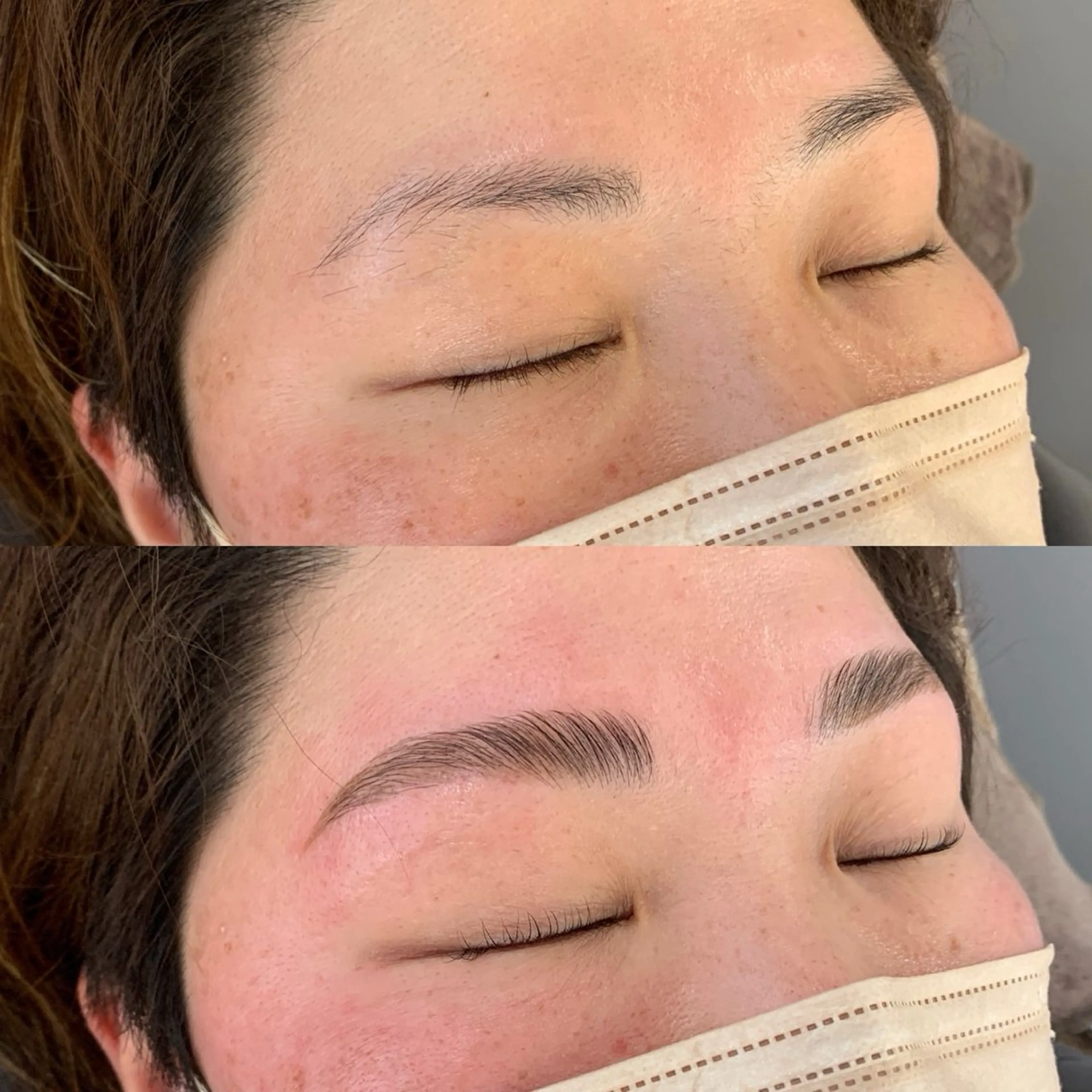 ブロウラミネーション+眉ワックス+眉カットの写真