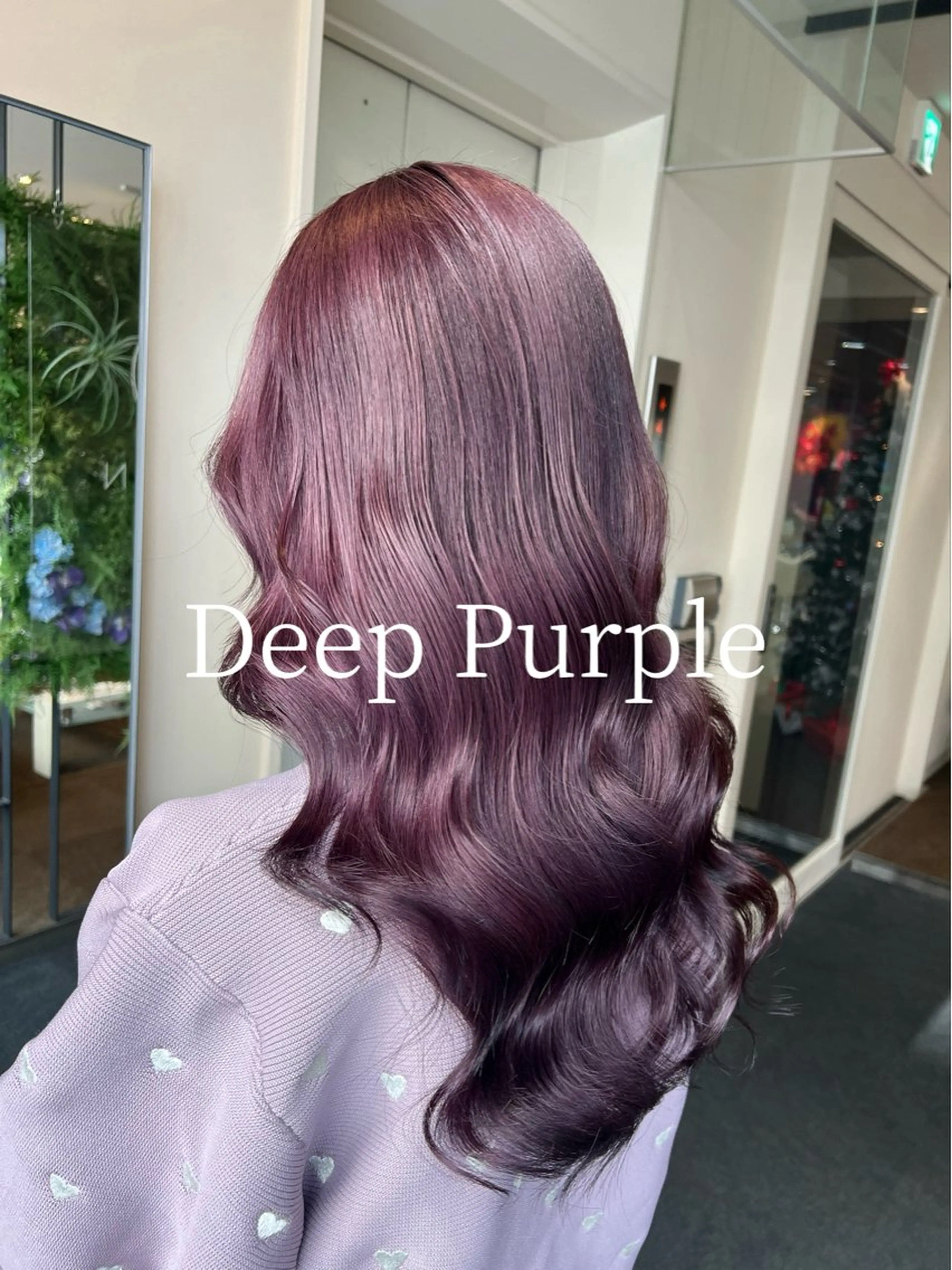 ロング パープルカラー ヘアカラー Hanna by W_SALONのヘアスタイル