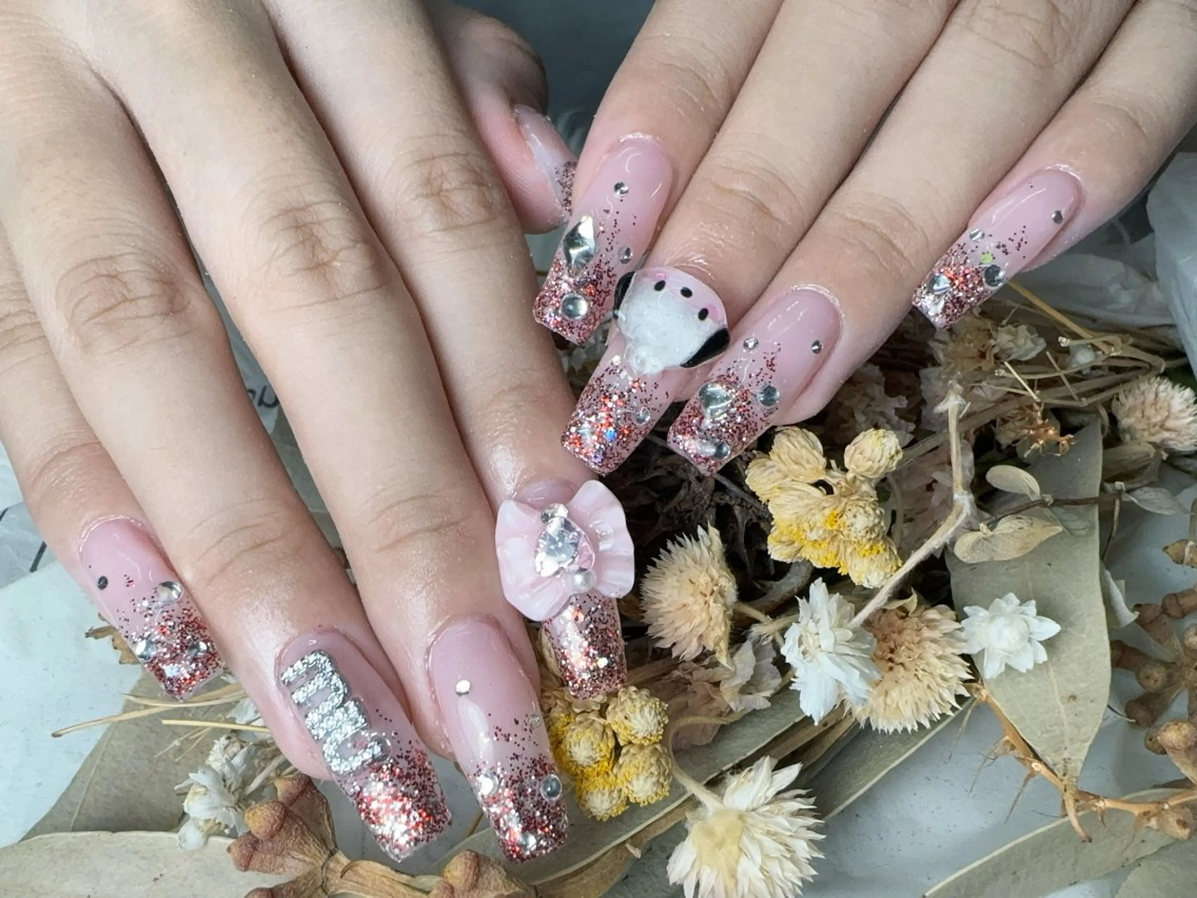 ネイル 長さ出し フレンチネイル ジェルネイル ガラスフレンチ 韓国ネイル ハンドネイル ハンドケア For U nail スカルプ専門店のネイルデザイン