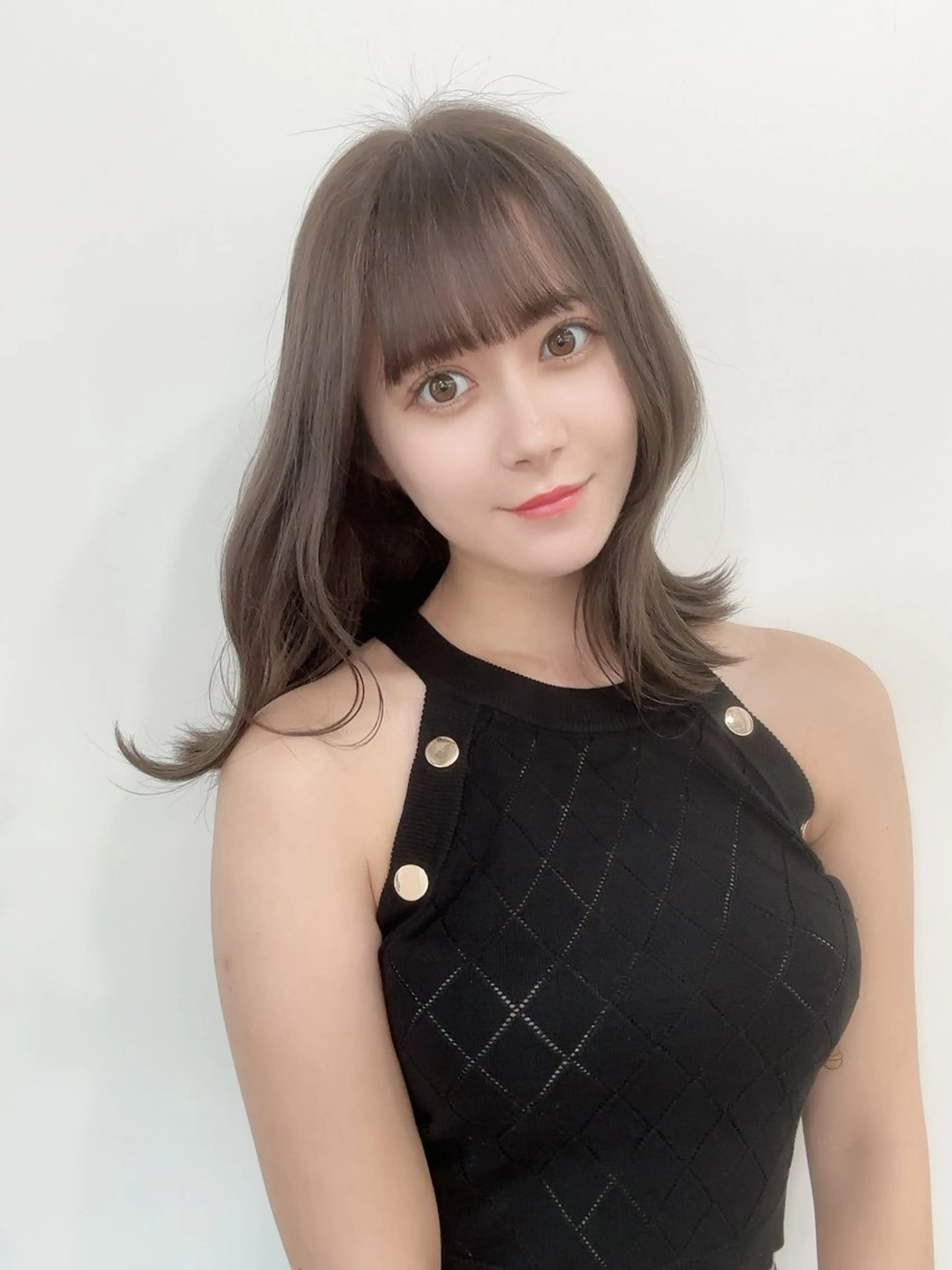 ロング カラー 韓国風ヘア 似合わせカット 小顔カット 武田涼レイヤーカット 髪質改善×縮毛矯正のヘアスタイル