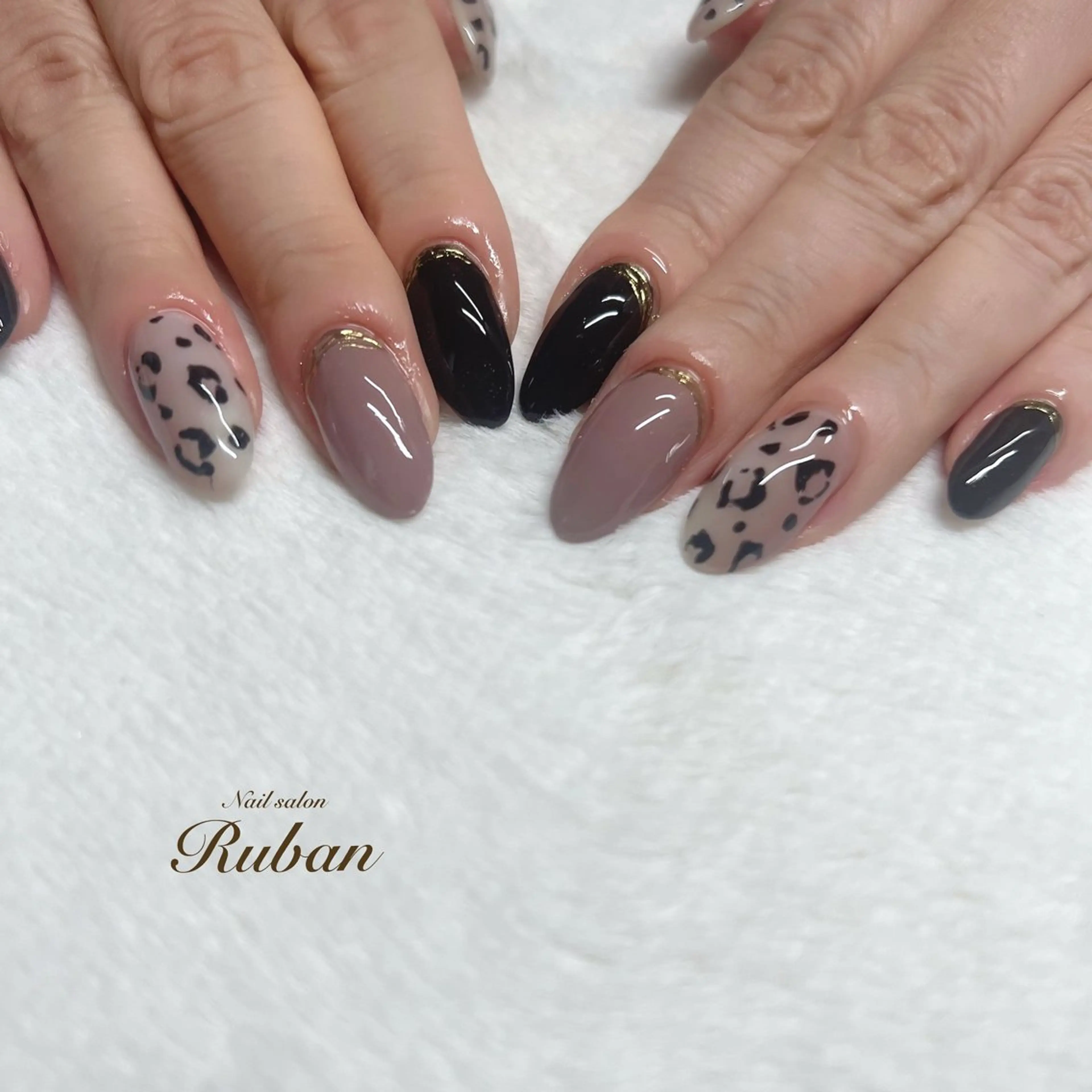 ネイル アニマル柄 アートネイル 持ち込み Nail salon Ruban所属・Nail salon Rubanのネイルデザイン
