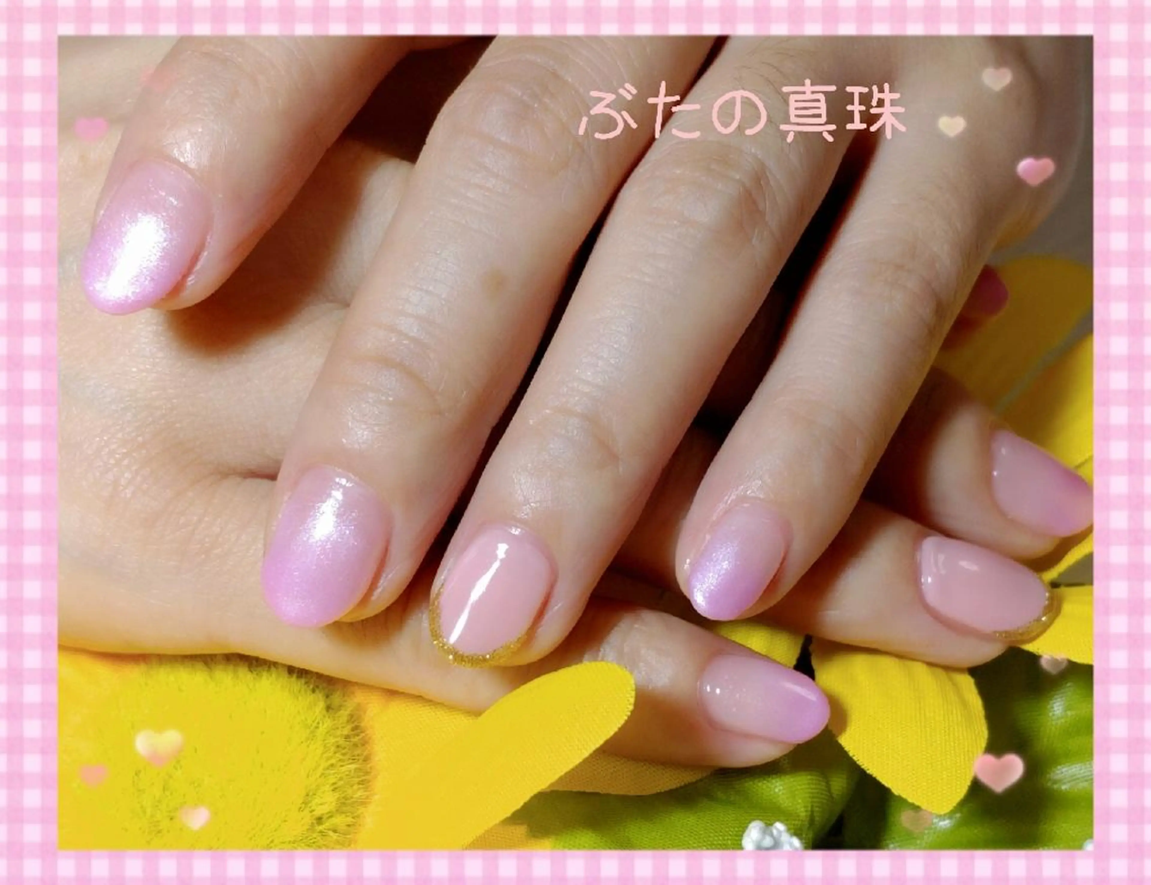 ネイル グラデーション ピンク ハンドネイル 林 珠里のネイルデザイン