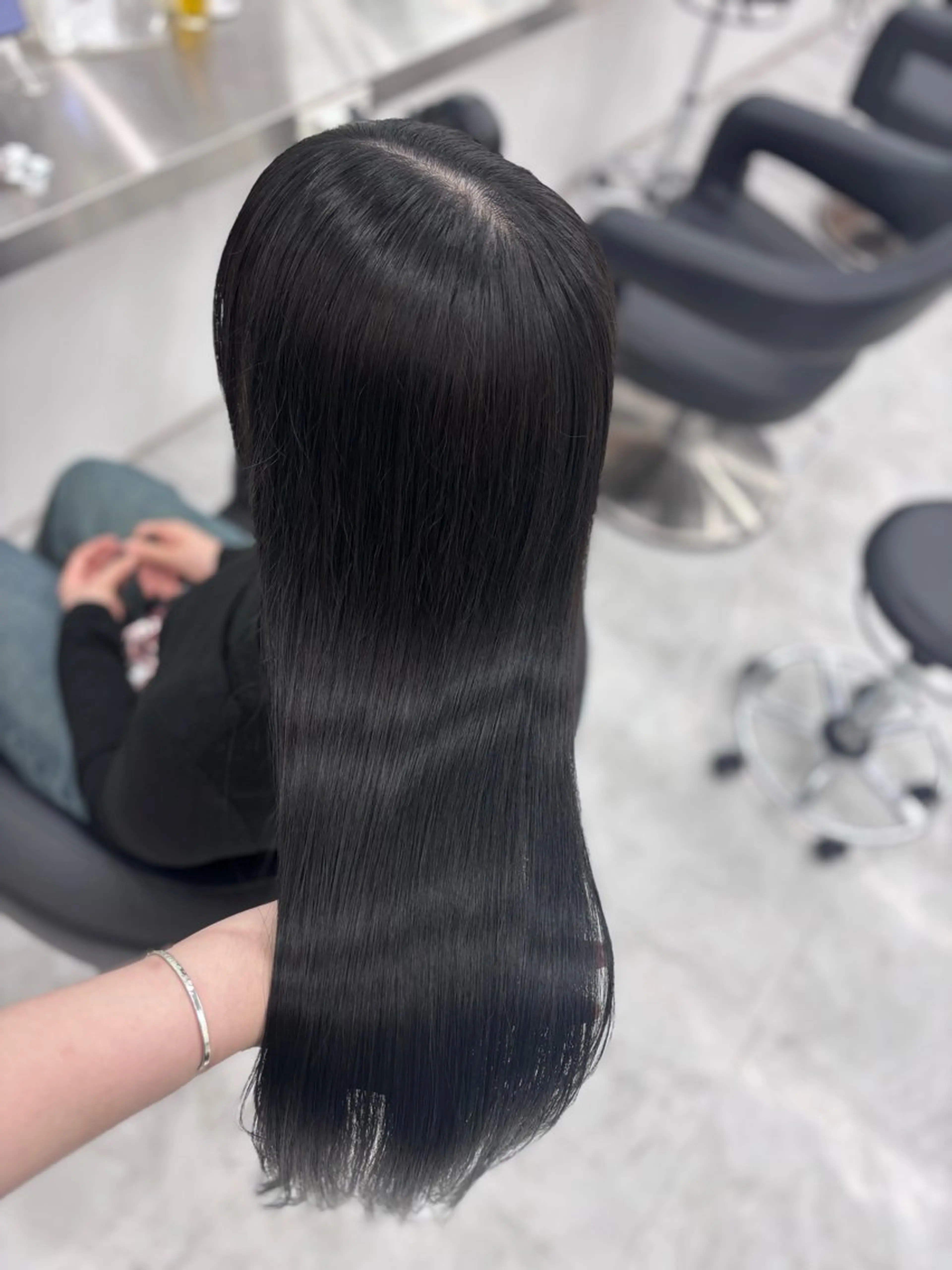 ロング カラー ヘアカラー 韓国風暗髪ヘア🤍 🫧MIREIのヘアスタイル