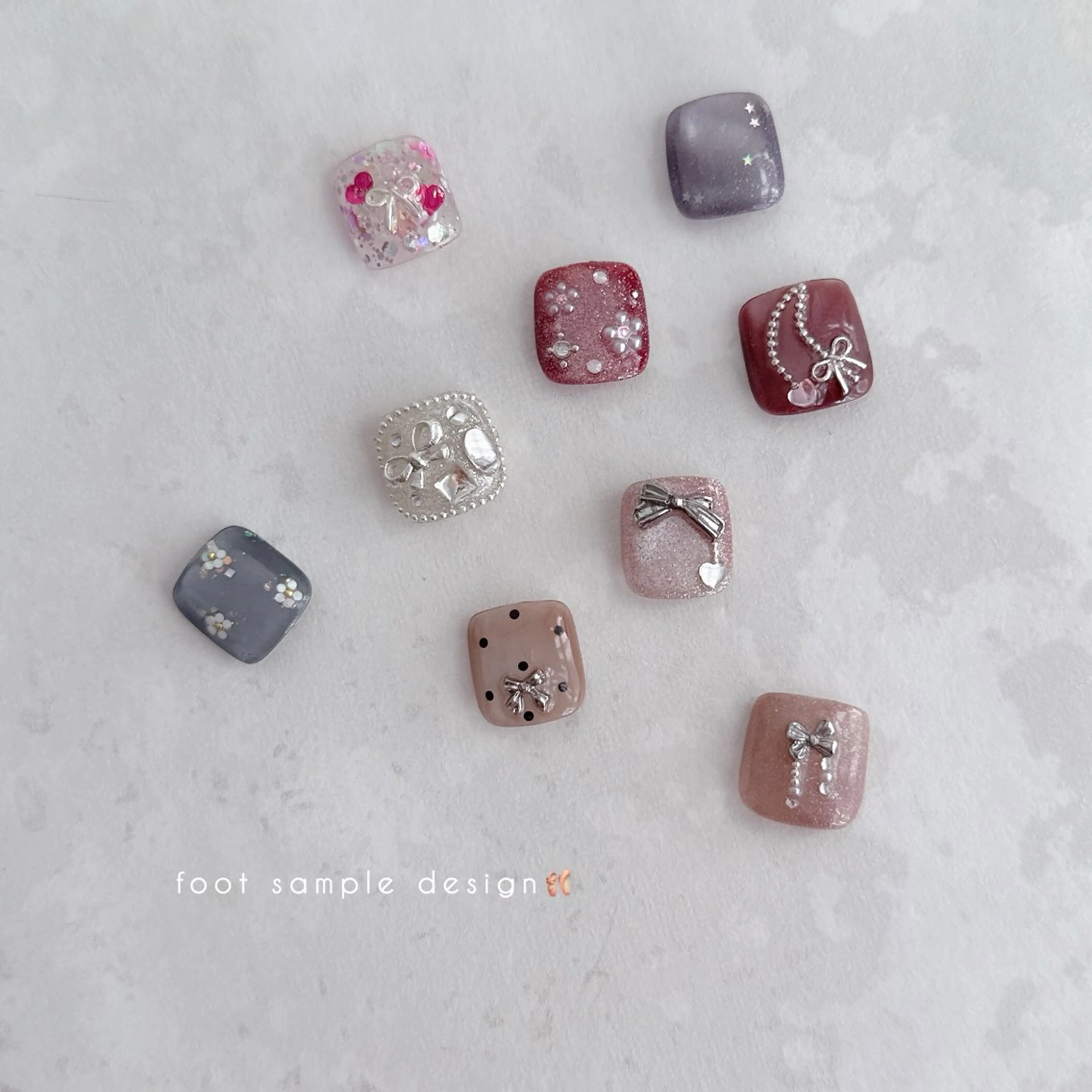 sample design 🩰 フットネイル親指サンプルデザイン 足の写真