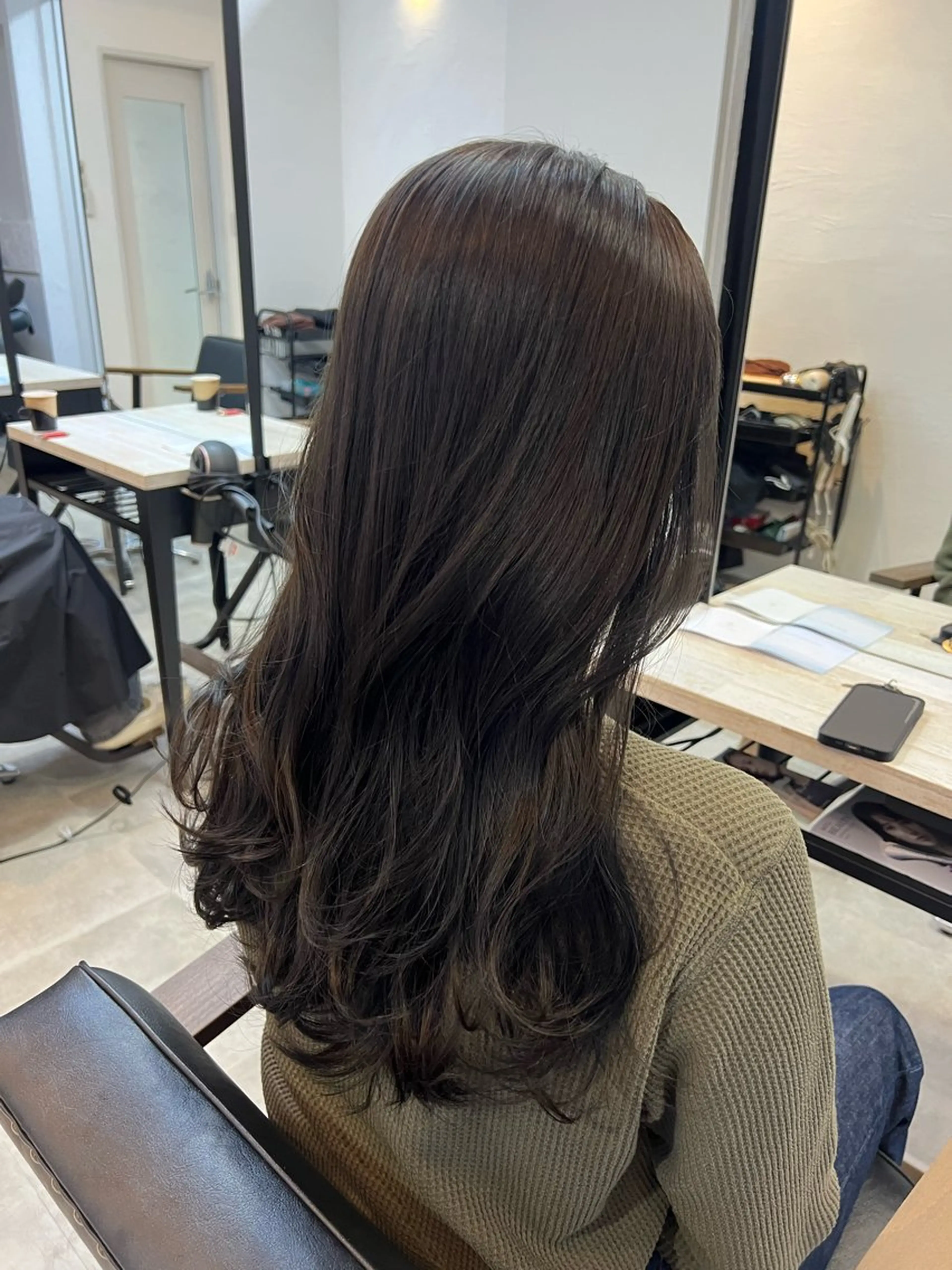 セミロング カラー 🥀韓国ヘア🥀 宮津真菜のヘアスタイル