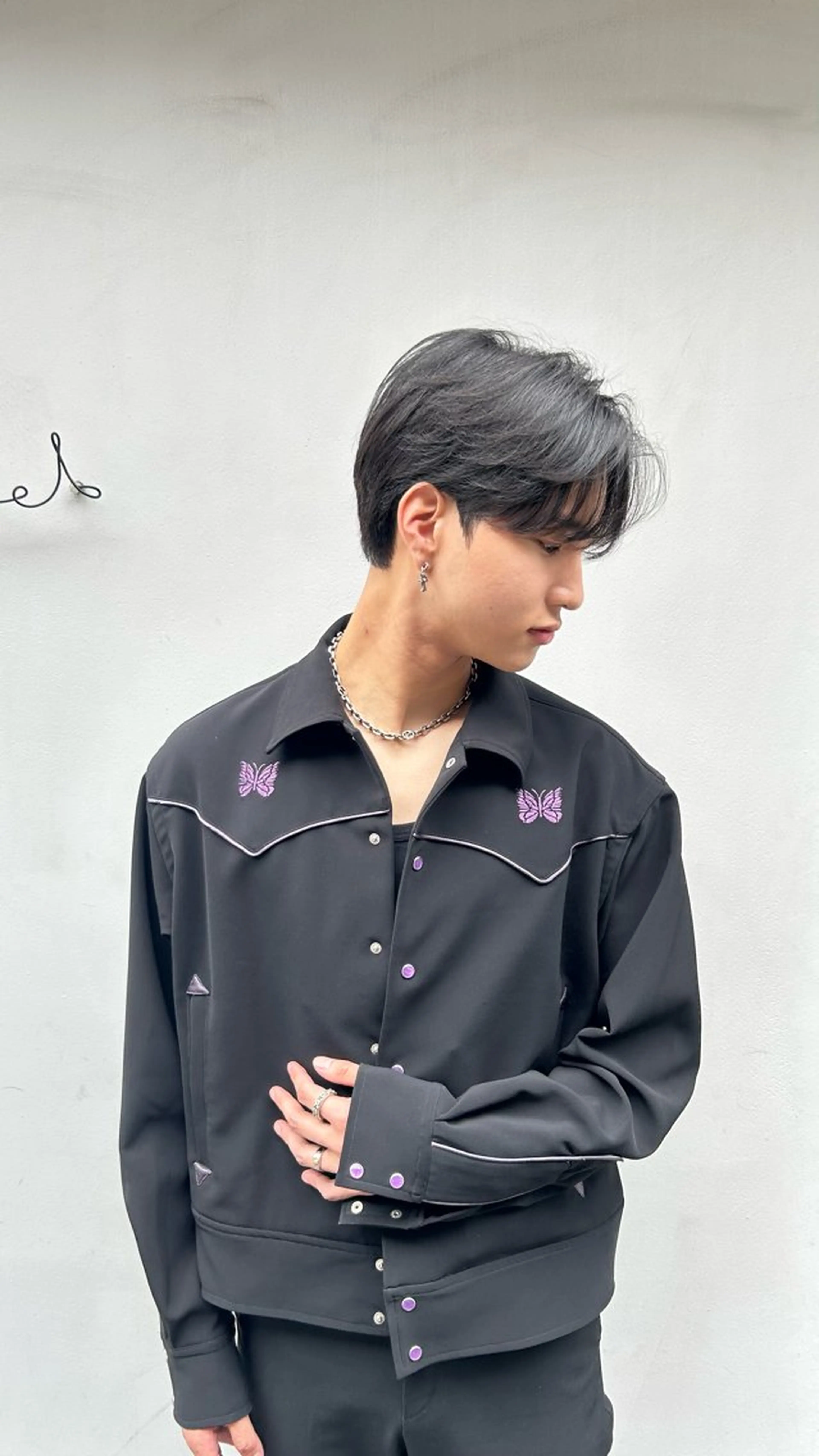 カラー パーマ メンズ ダウンパーマ メンズ韓国風 メンズパーマ 隈元 光のヘアスタイル