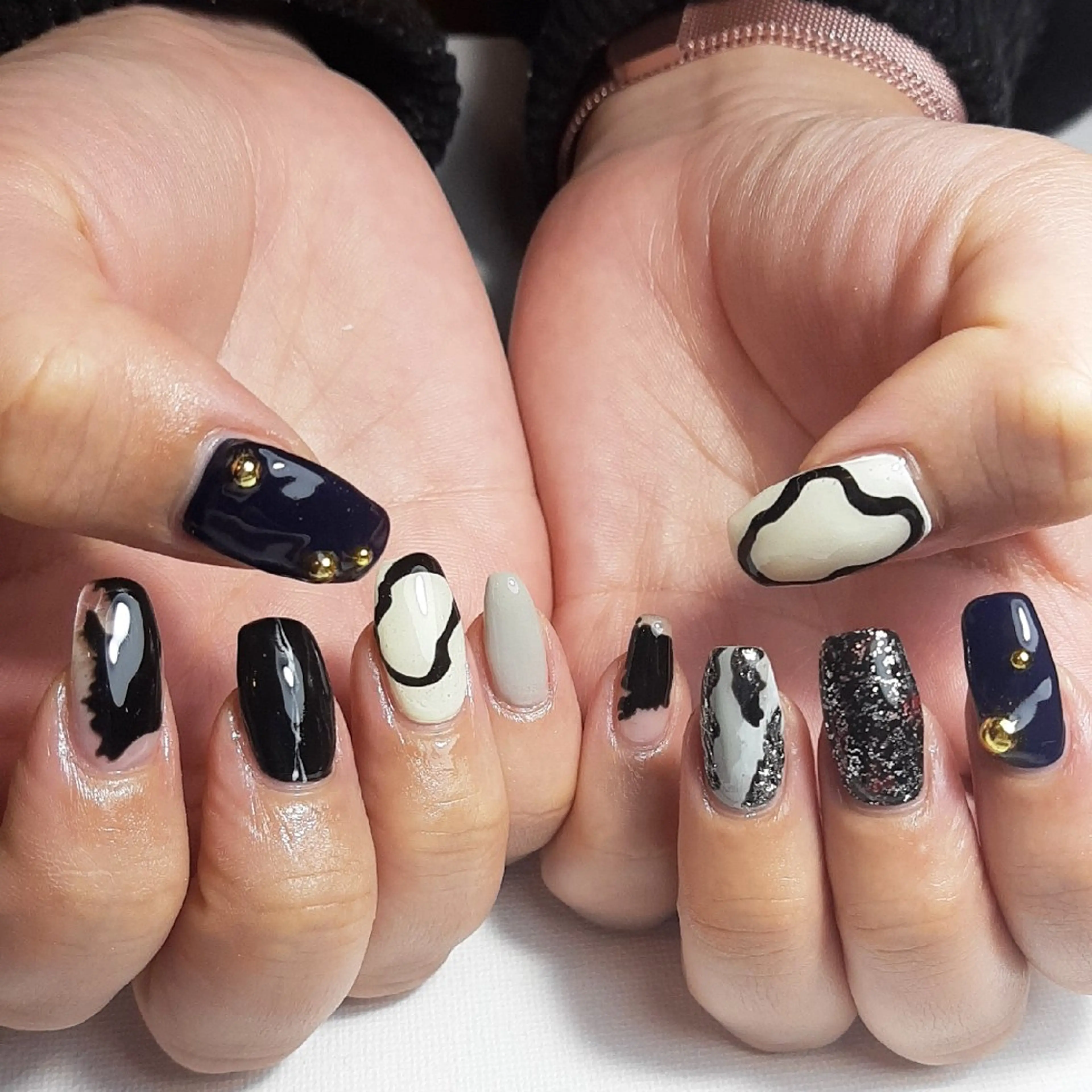 ネイル ジェルネイル 持ち込み ショートネイル 冬ネイル owlnail /持込みデザイン専門のネイルデザイン