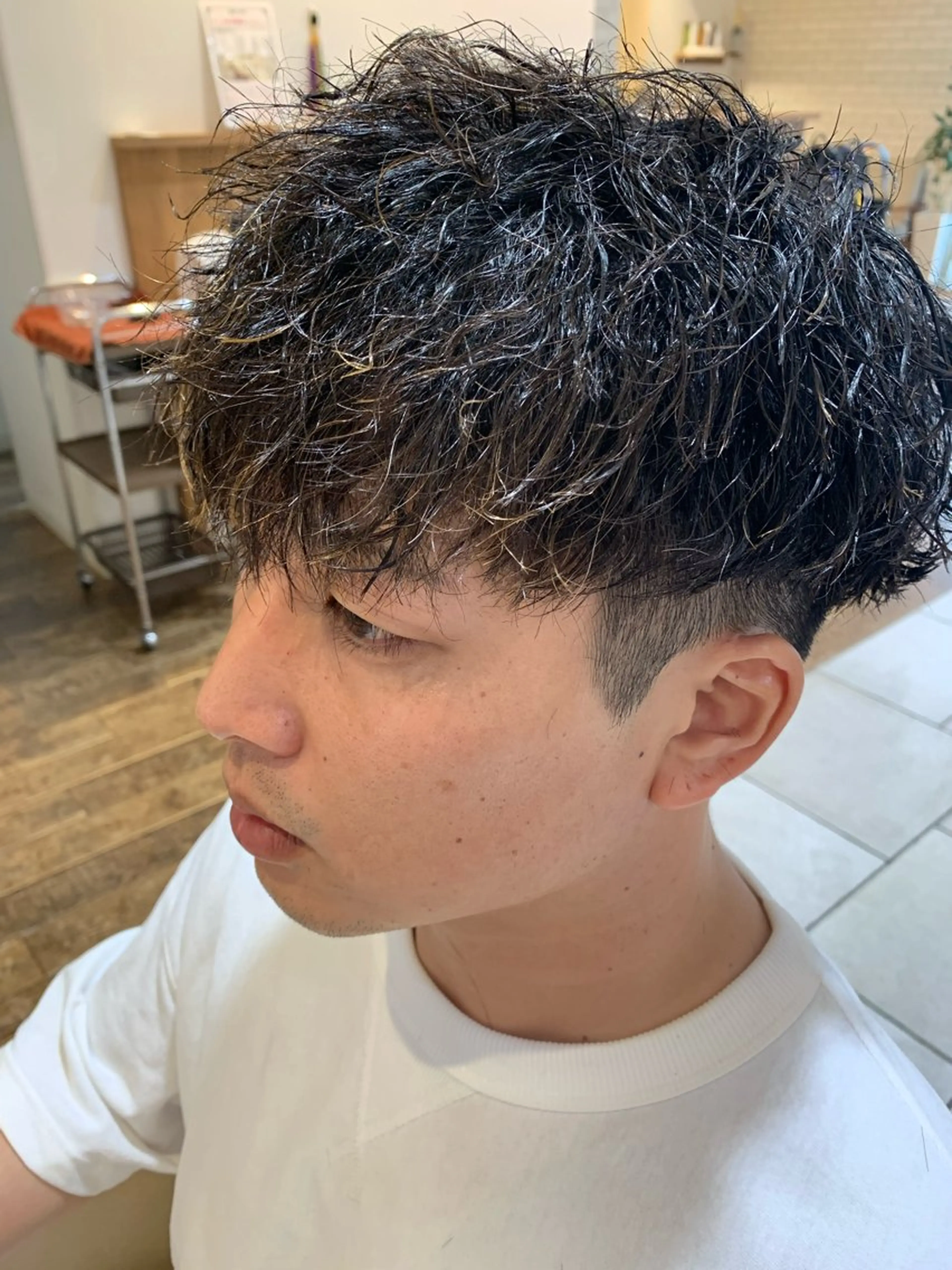 ショート パーマ メンズ NEUER BARBER所属・柏木 美優のヘアスタイル