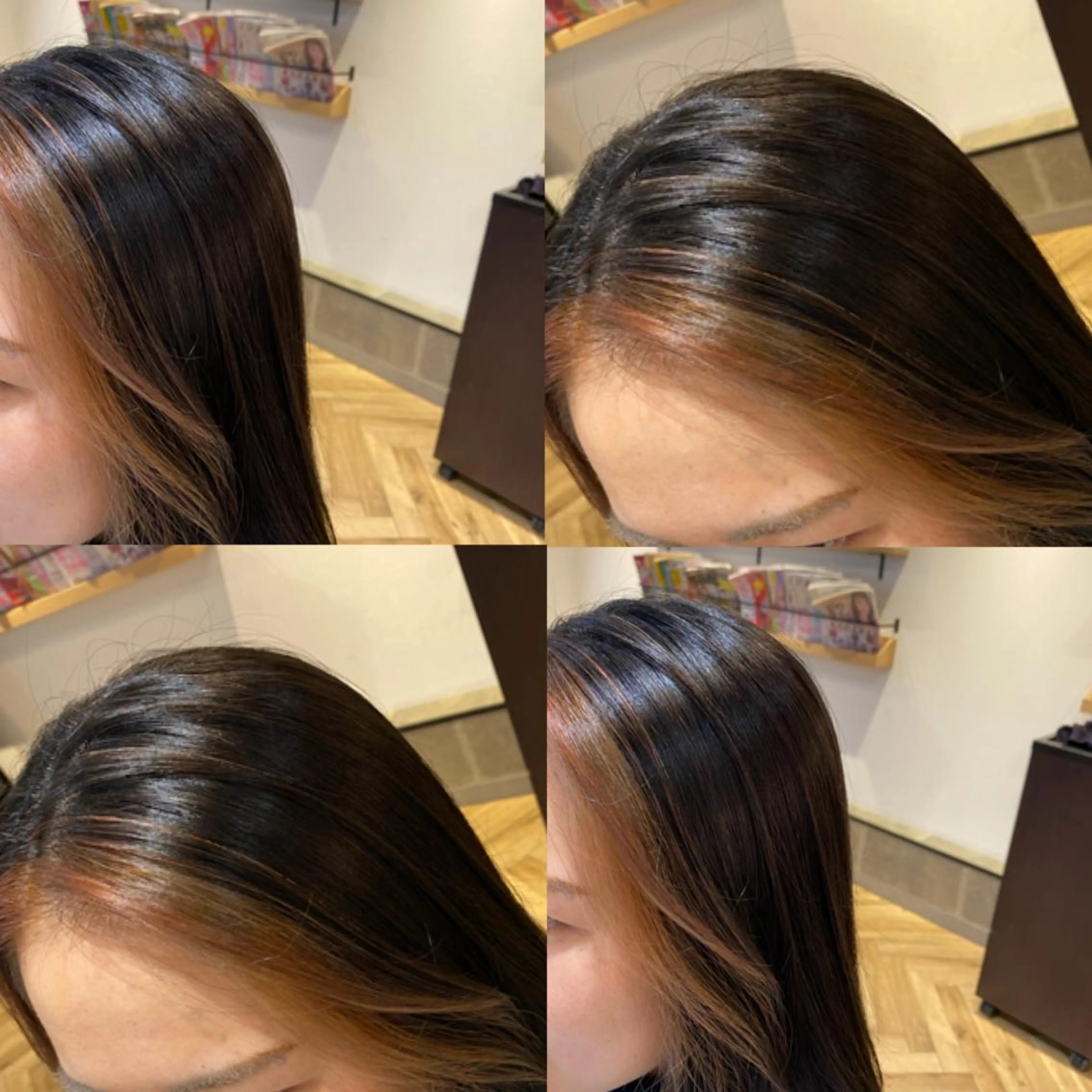 ロング カラー ミストバング  フェイスフレーミング 艶カラー/韓国顔周り 🎀mamiのヘアスタイル