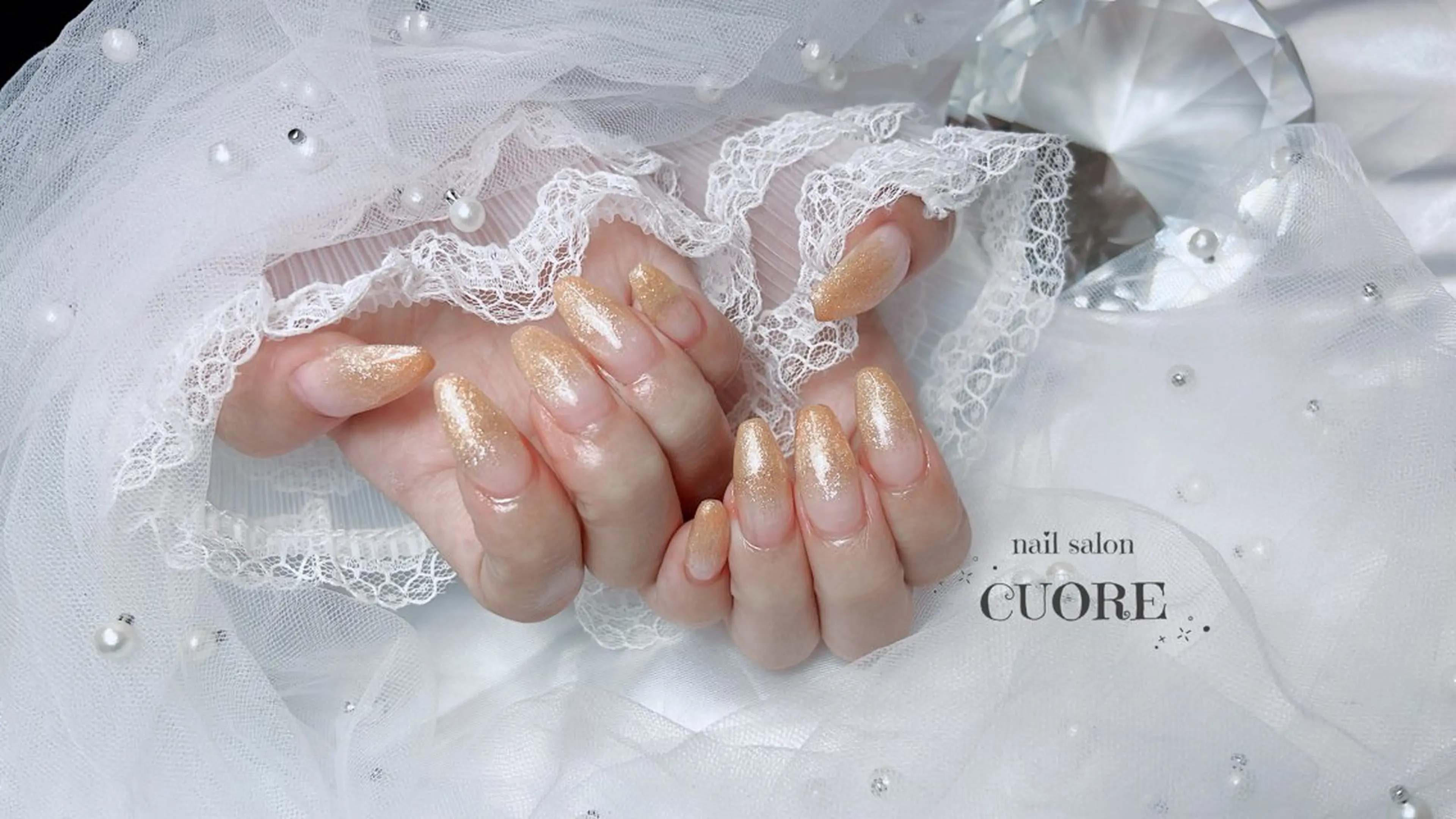 ネイル グラデーション ラメ(グリッター) ラメグラデーション 夏ネイル ハンドネイル CUORE____nail所属・nail salon CUOREのネイルデザイン