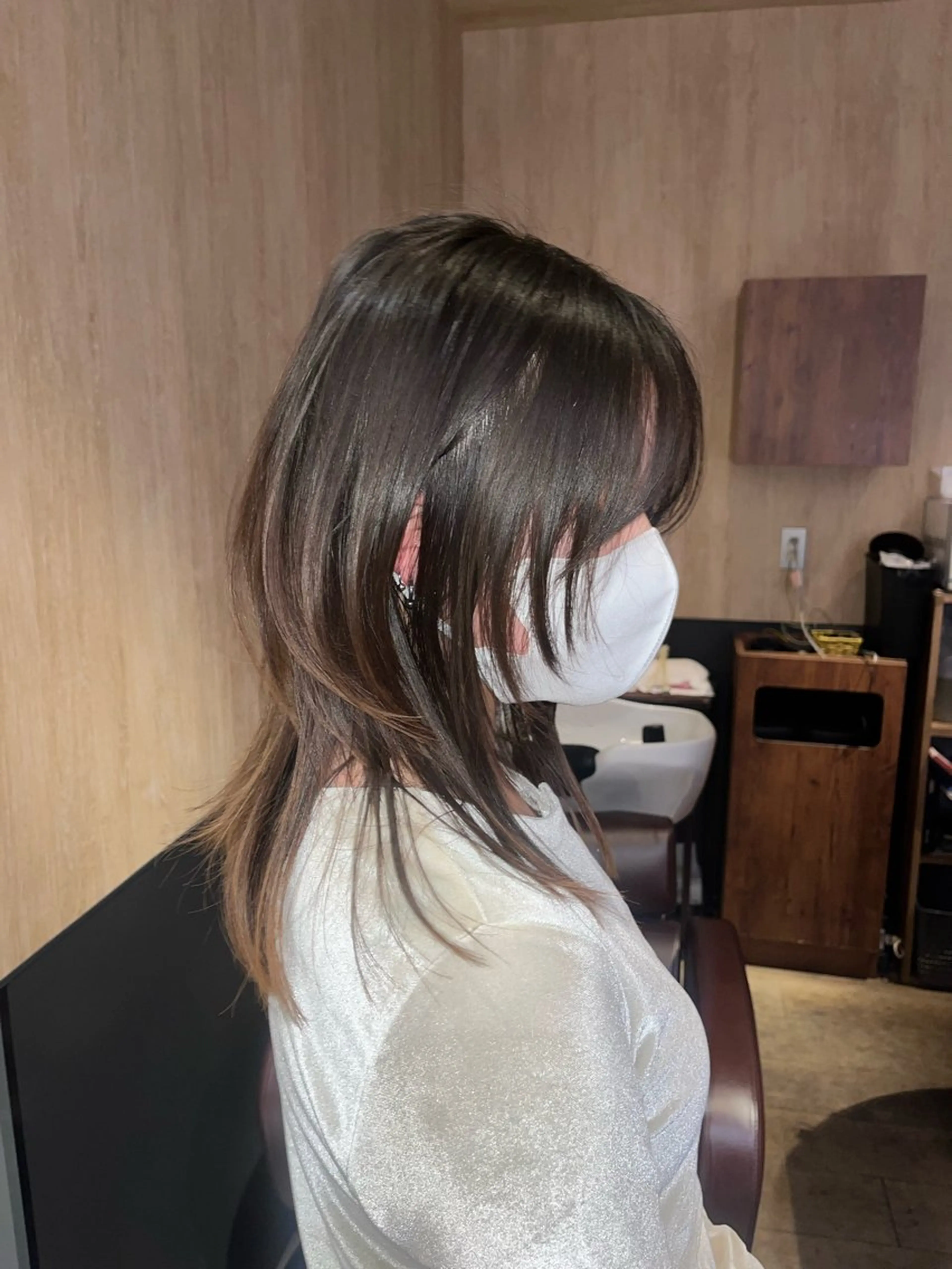 ミディアム カラー ケアカラー 産休中です 艶カラー♡オカのヘアスタイル