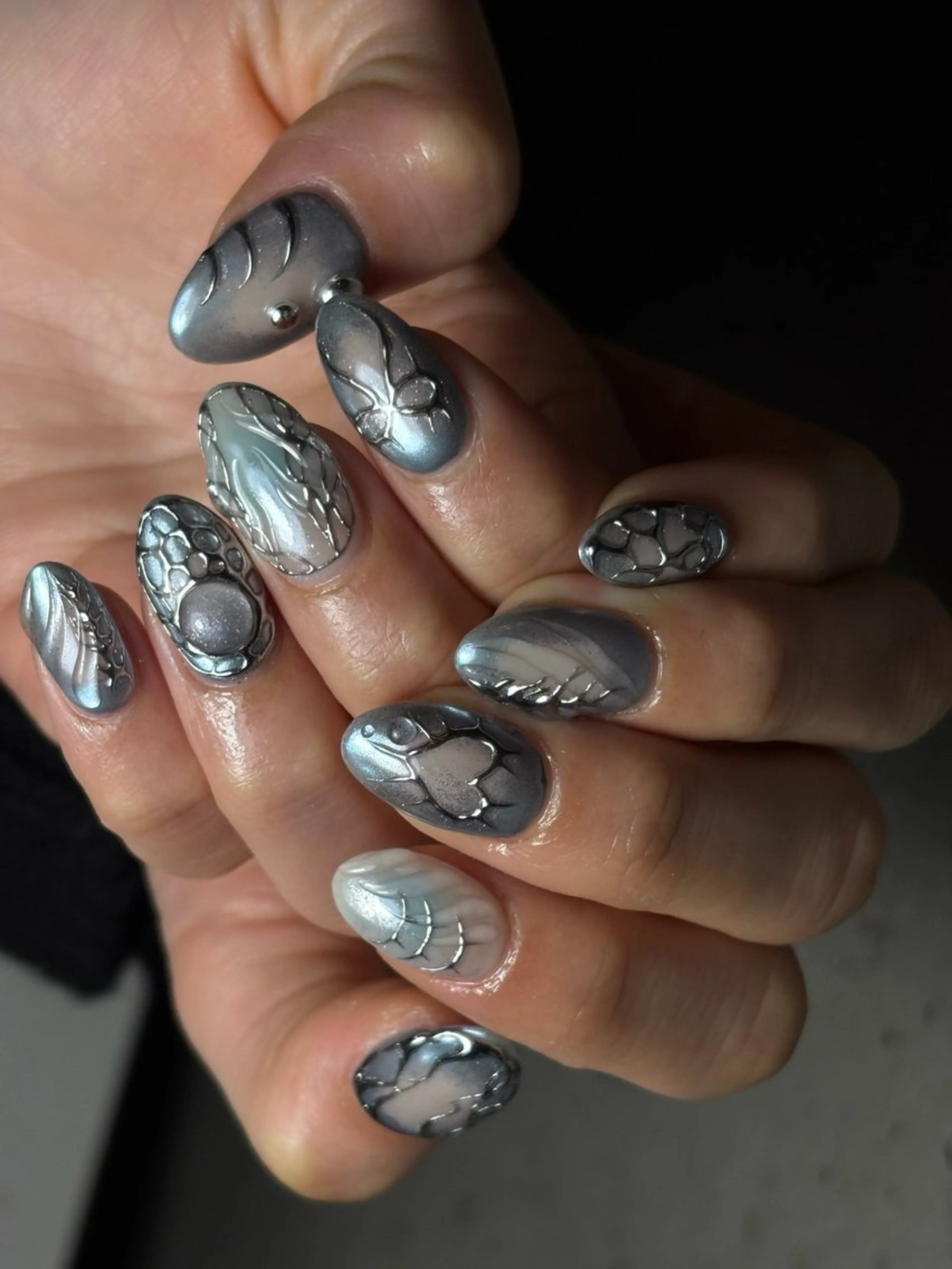 ネイル アートネイル 持ち込み ハンドネイル nuu 栄所属・早川 里奈のネイルデザイン