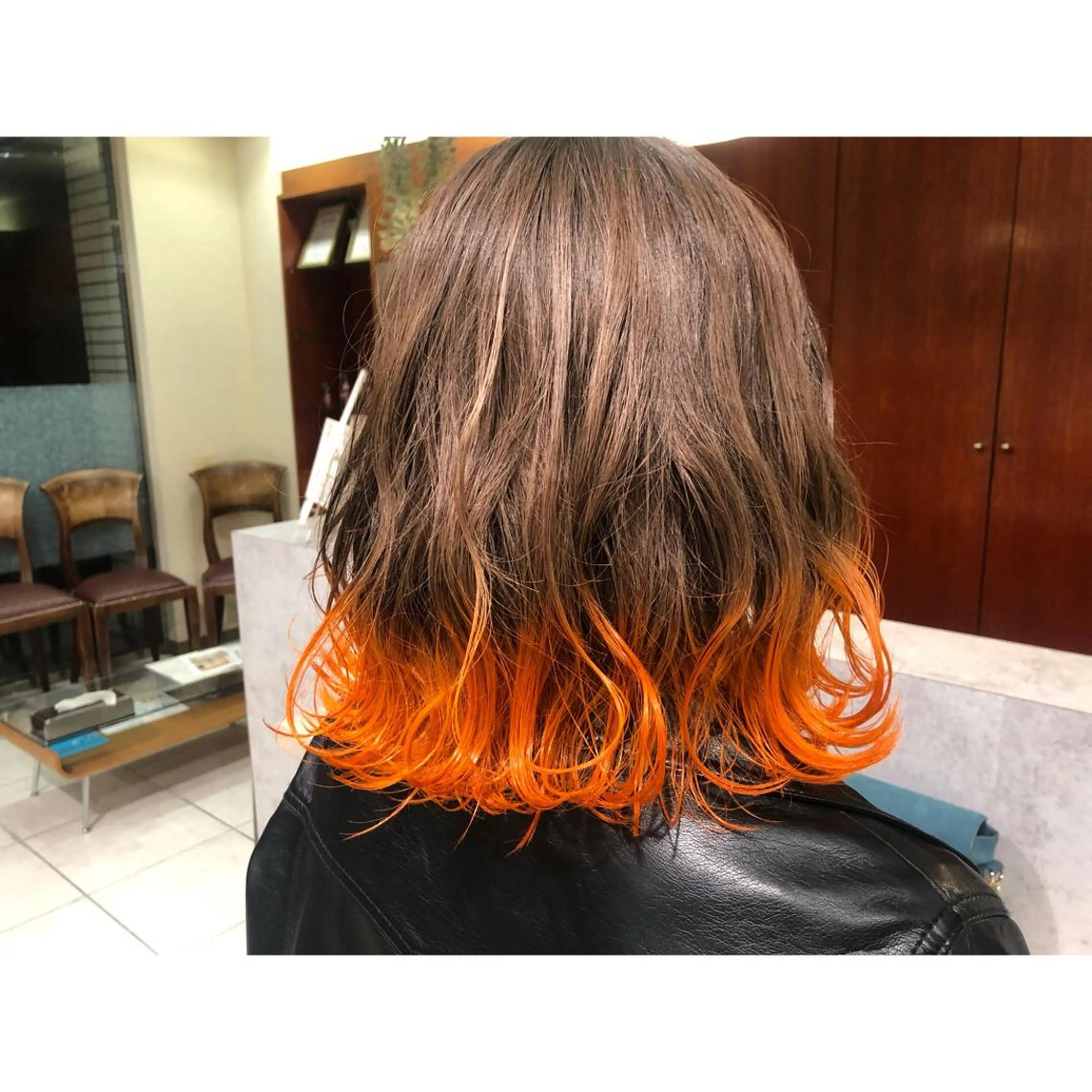 ミディアム カラー ヘアアレンジ ヘアカラー トリートメント 渡邊 桃香のヘアスタイル